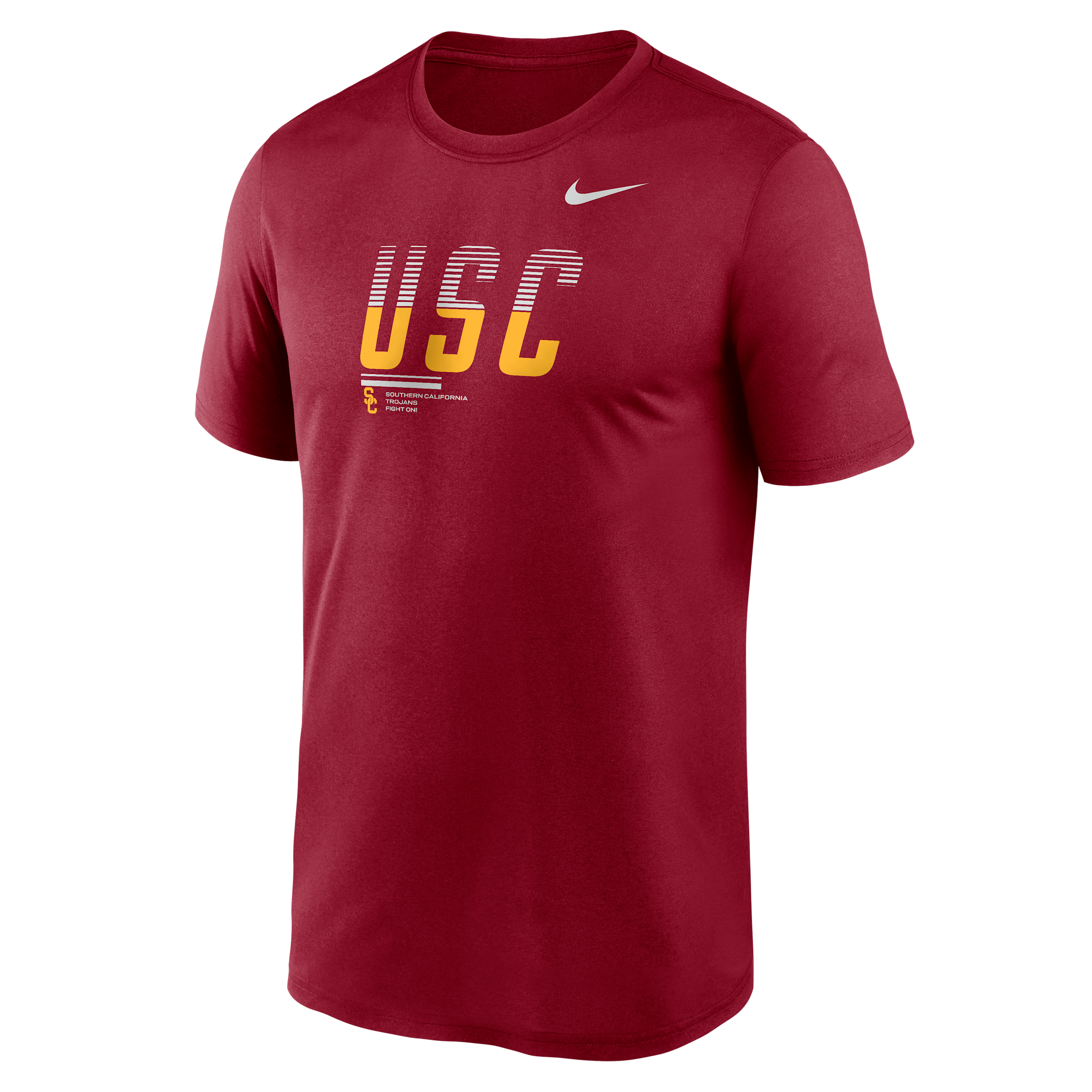 Nike Men's USC Trojans Team Crimson Dri-Fit Legend Gradient T-Shirt, Large, Red