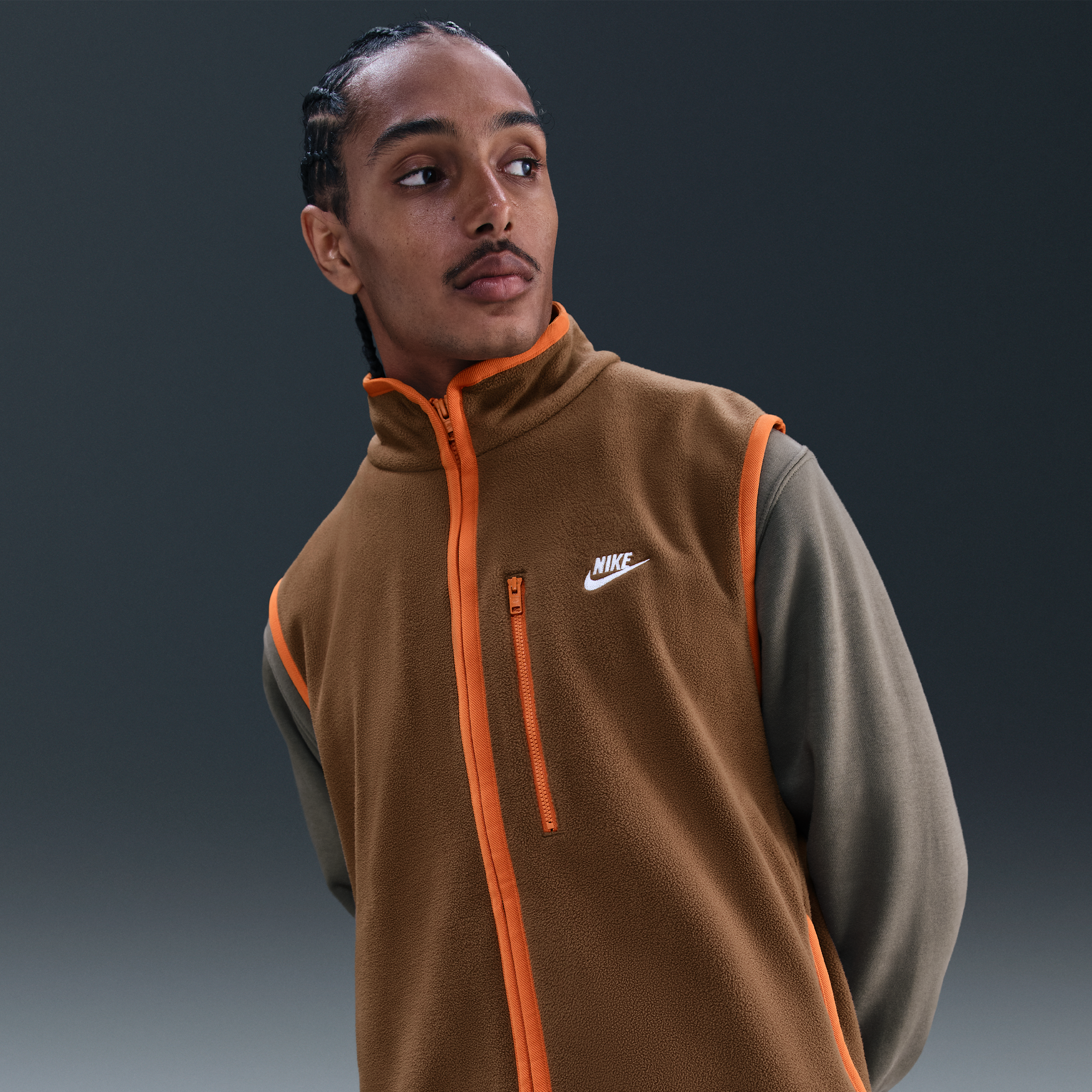 Nike Men's  Sportswear Club Winterized Vest In Brown