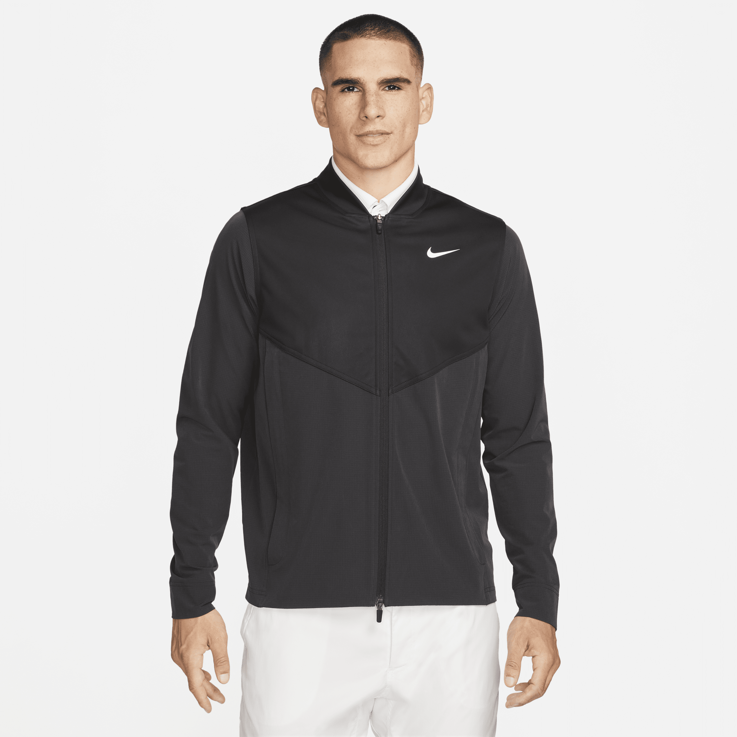 Shop Nike Men's Tour Essential Golf Jacket In Black