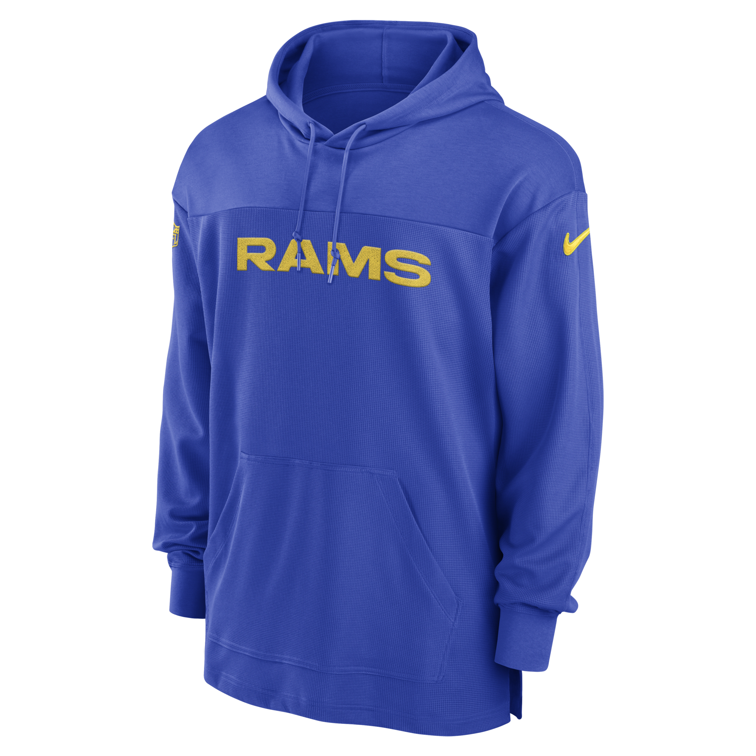 Los Angeles Rams Sideline Men’s Nike Men's Dri-Fit NFL 1/2-Zip Long-Sleeve Top in Blue, Size: Small | 00MF4NP95-0BV