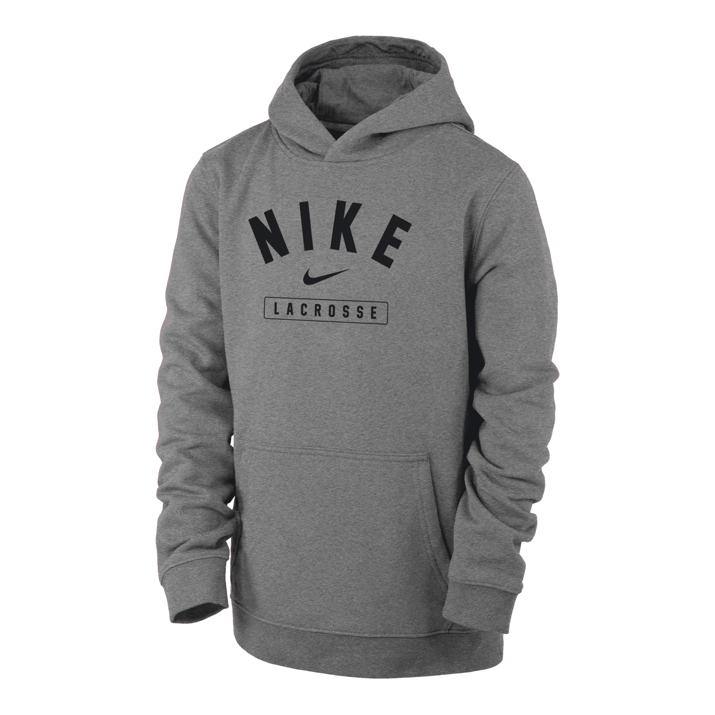 Nike Lacrosse Big Kids' (boys') Pullover Hoodie In Grey