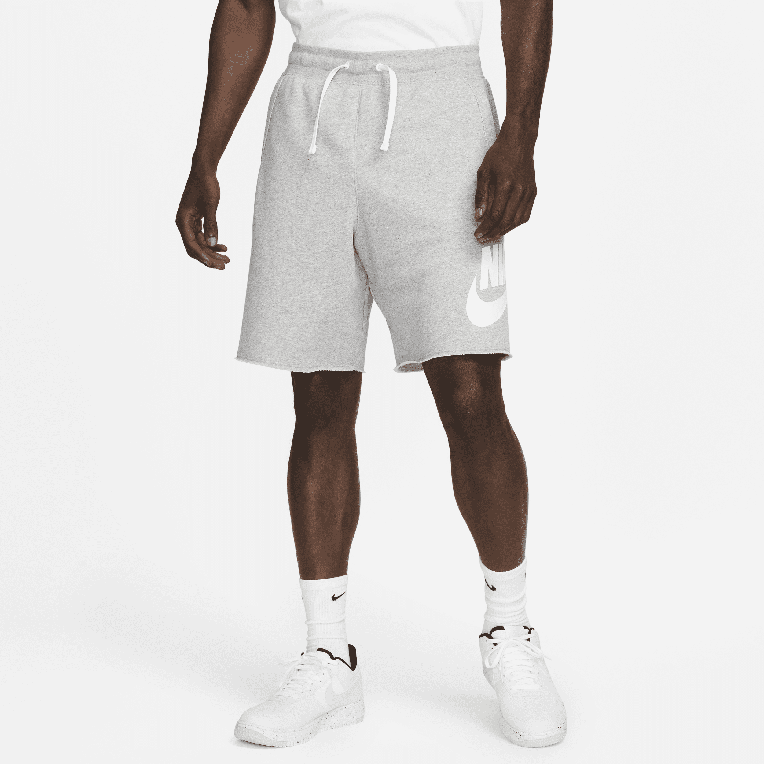 Shop Nike Men's Club Alumni French Terry Shorts In Grey