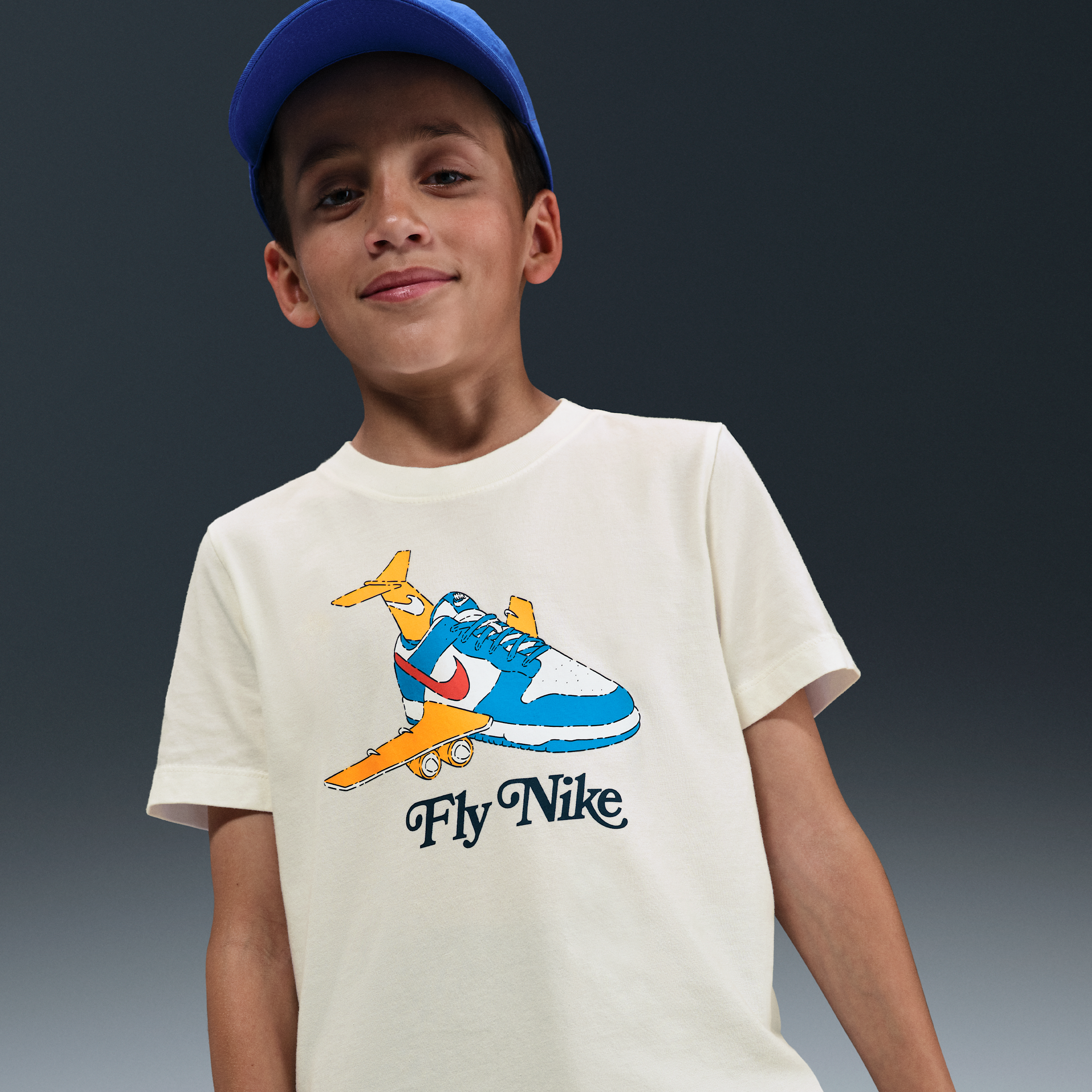 Nike Sportswear Big Kids' T-Shirt in White | HV5208-100