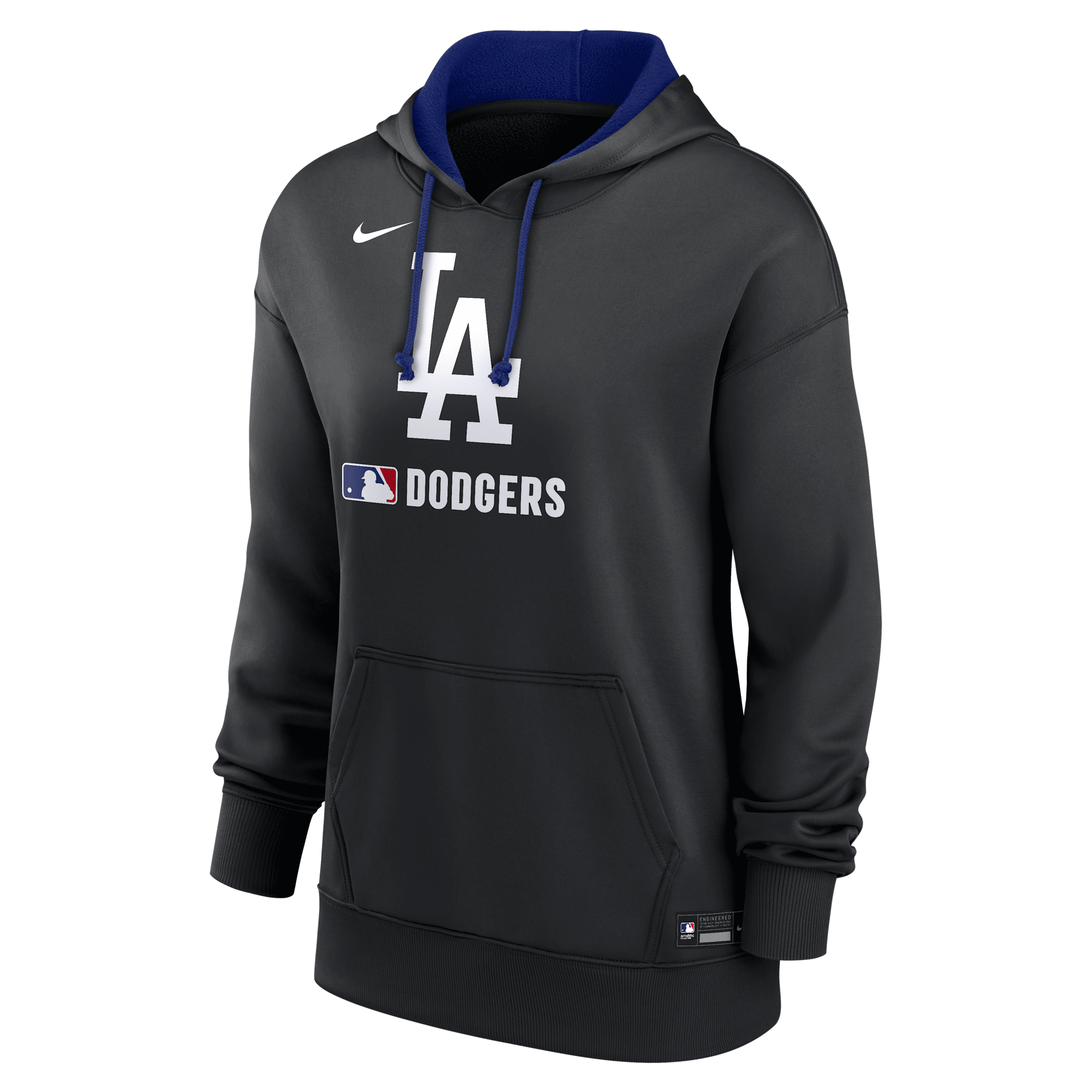 Nike Women's Los Angeles Dodgers Authentic Collection Therma Mlb Pullover Hoodie In Black