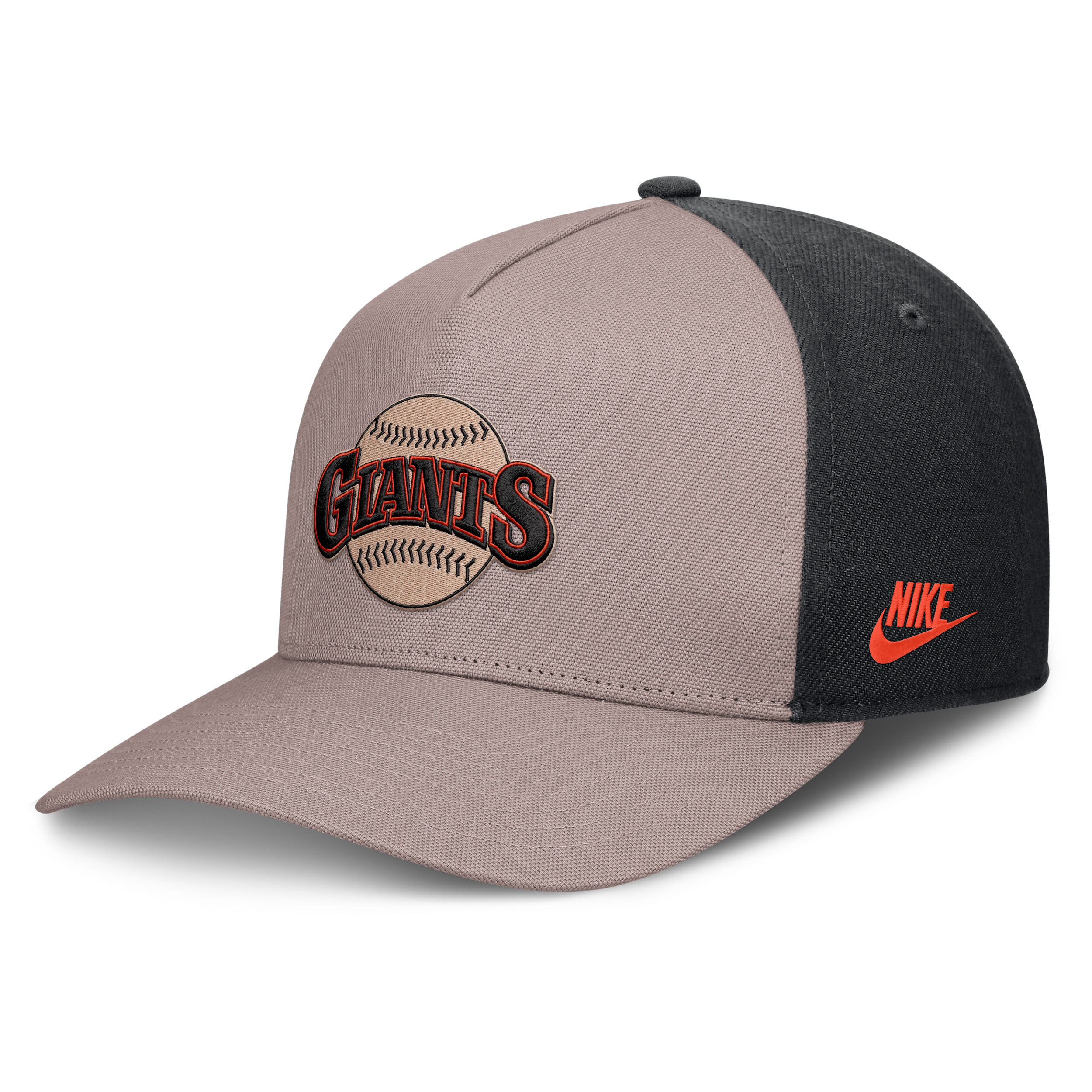 Nike Men's Light Brown/Black San Francisco Giants Cooperstown Rise A-Frame Adjustable Hat - Light Brown, Black