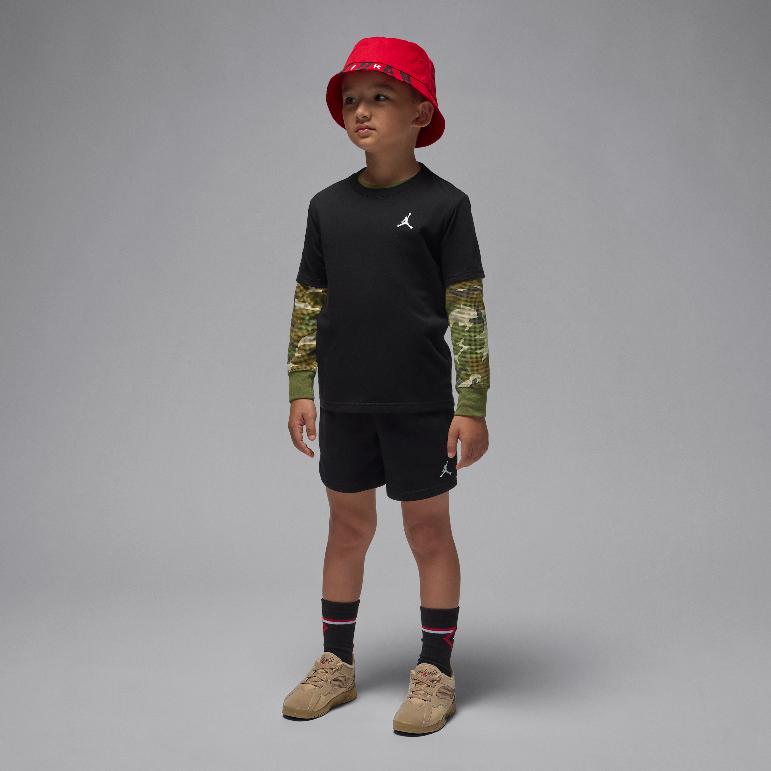 Jordan Brooklyn Essentials Little Kids' 2-piece French Terry Shorts Set In Black