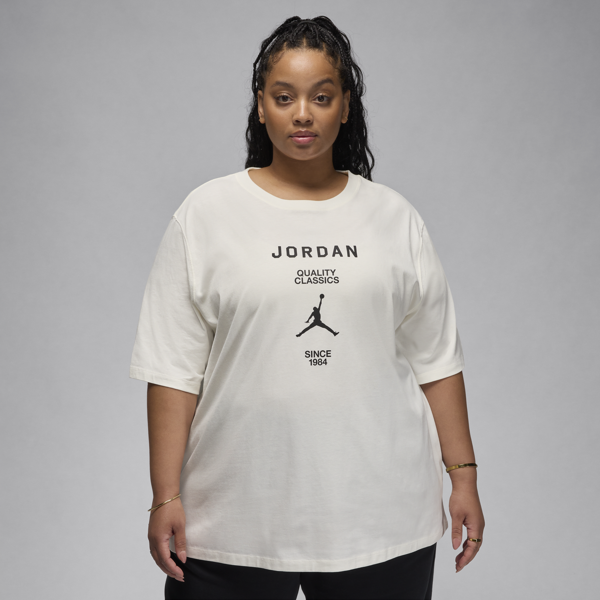 Jordan Women's  Girlfriend T-shirt (plus Size) In White