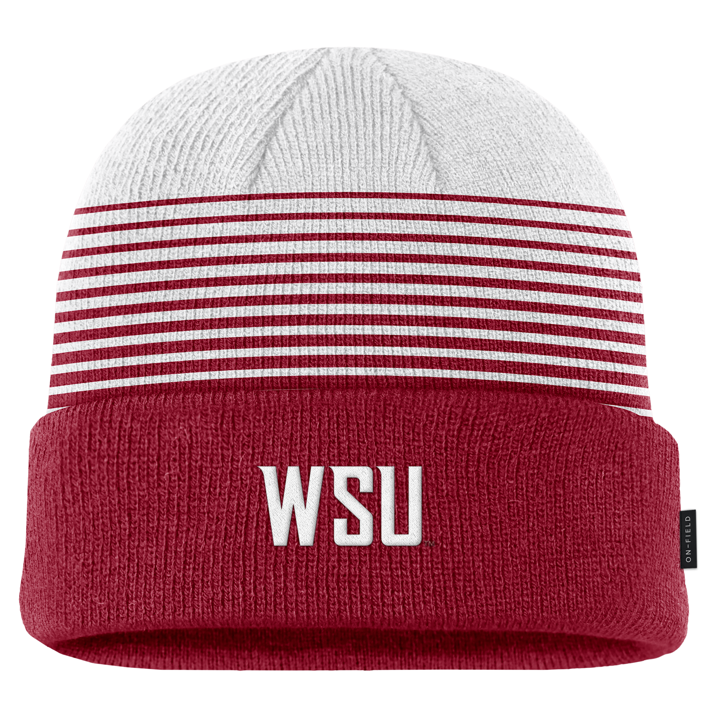 Nike Men's Crimson/White Washington State Cougars 2026 On-Field Gradient Terra Cuffed Knit Hat - Crimson, White