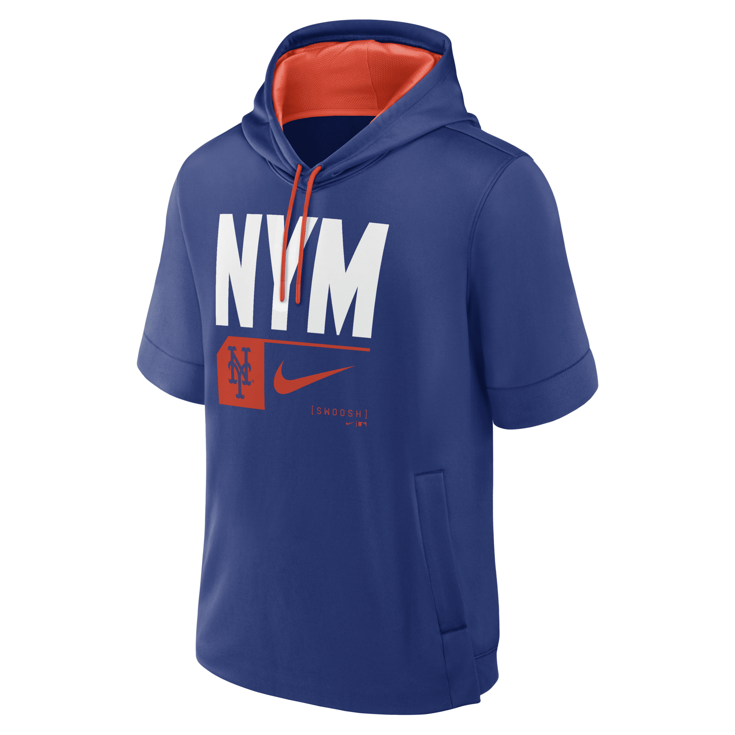 Shop Nike New York Mets Tri Code Lockup  Men's Mlb Short-sleeve Pullover Hoodie In Blue