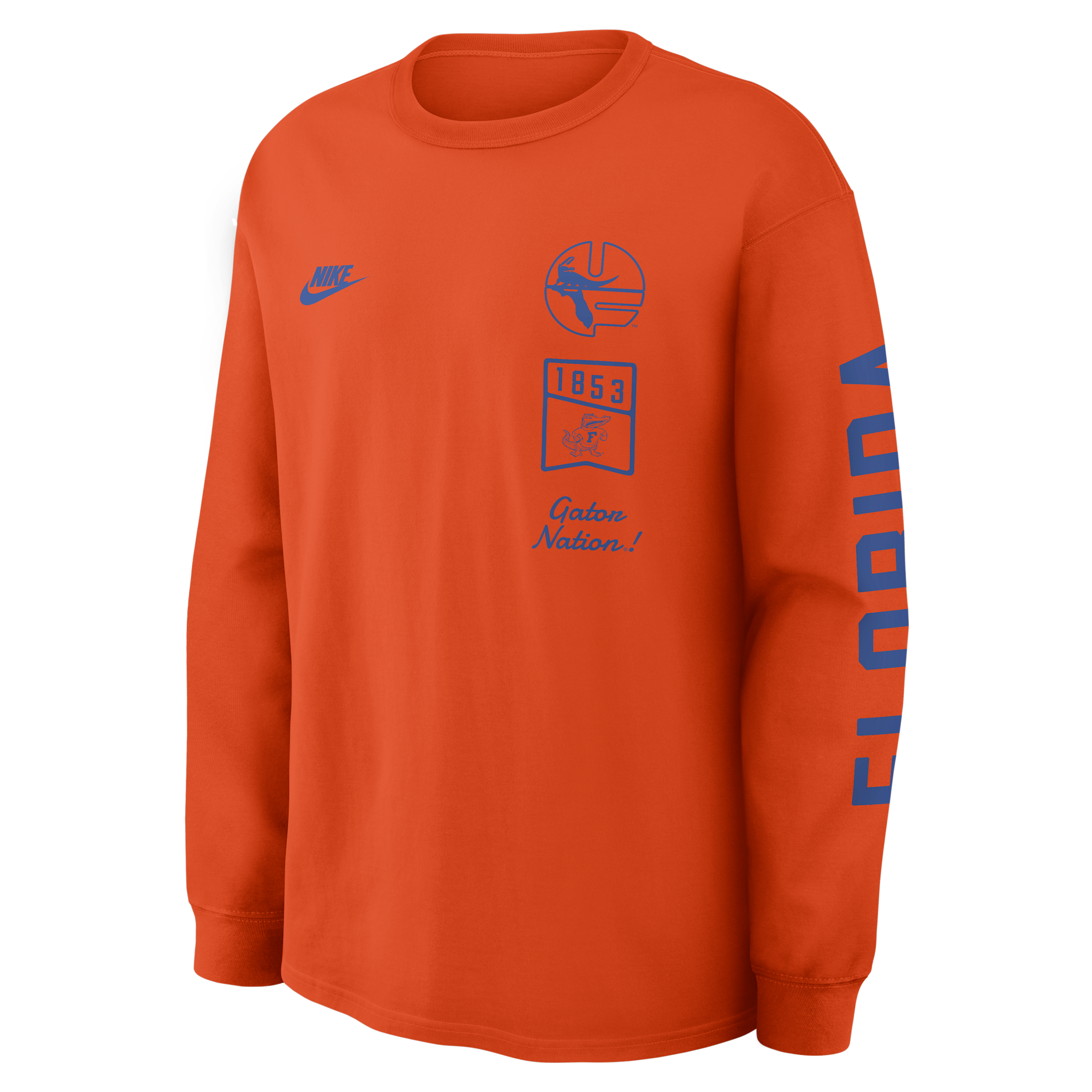 Florida Legacy Nike Men's College Long-Sleeve T-Shirt in Orange | 04T989MUFV-4MX