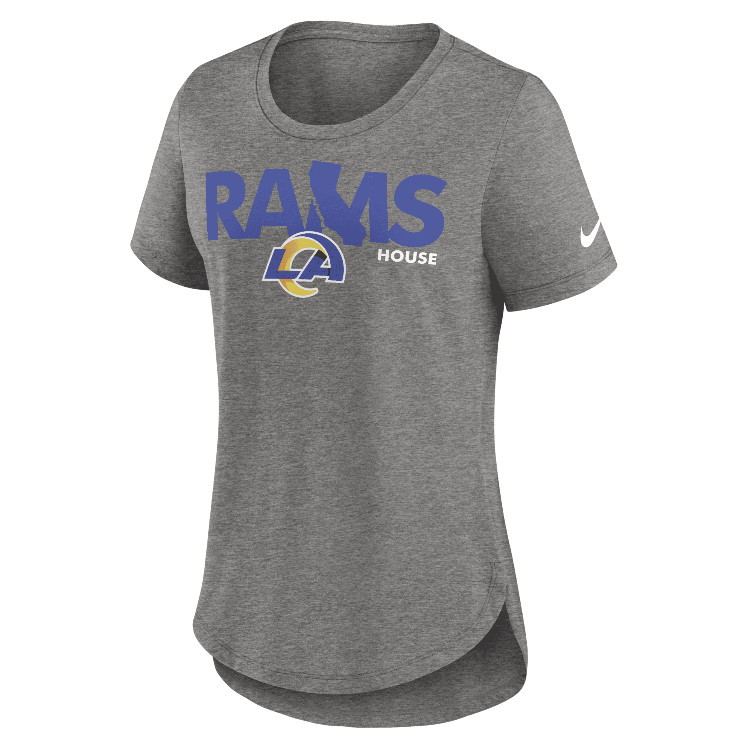 Nike Heather Charcoal Los Angeles Rams Local Fashion Tri-blend T-shirt In  Grey