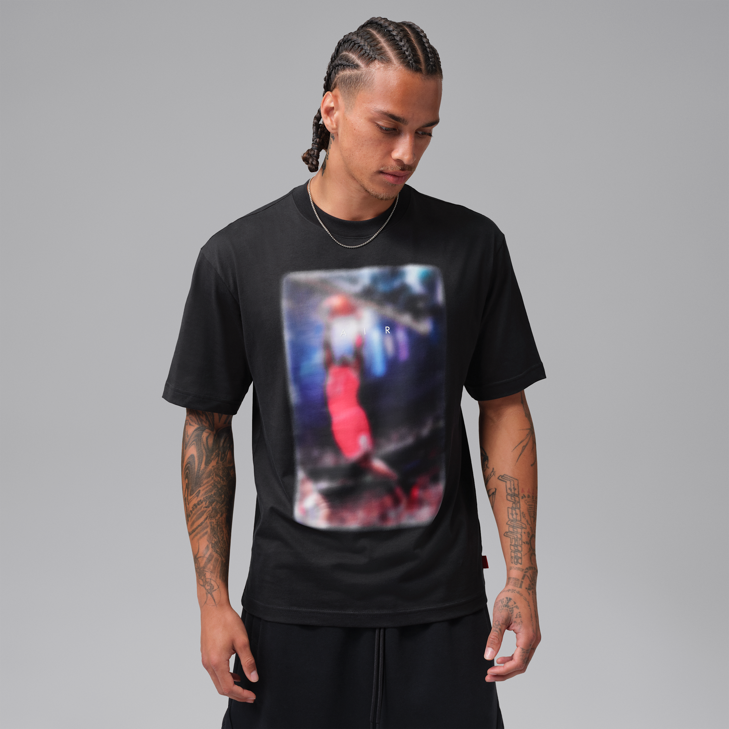 Jordan Men's Brooklyn Graphic T-Shirt, Medium, Off Noir
