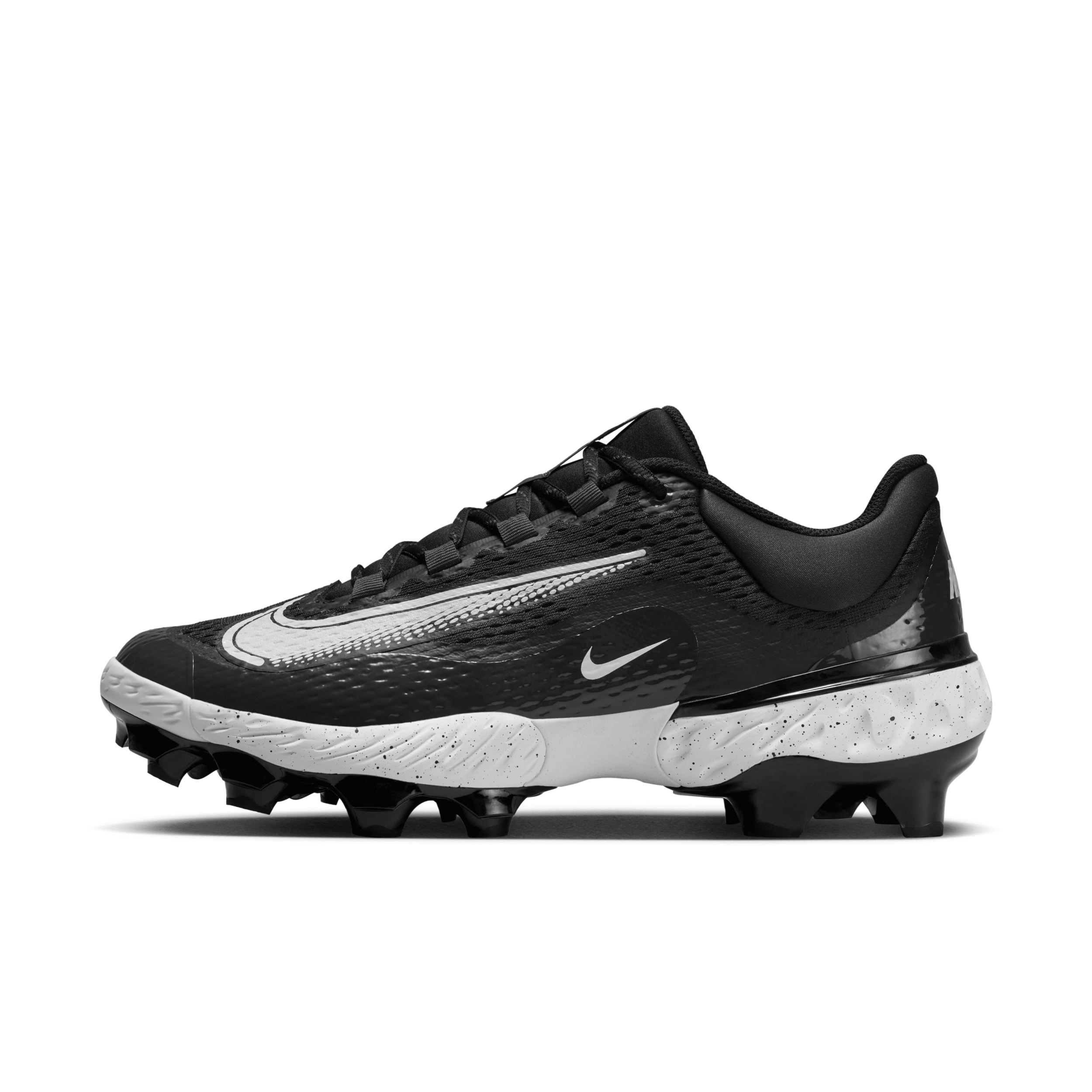 Nike Men's Alpha Huarache Elite 4 Low Baseball Cleats In Black