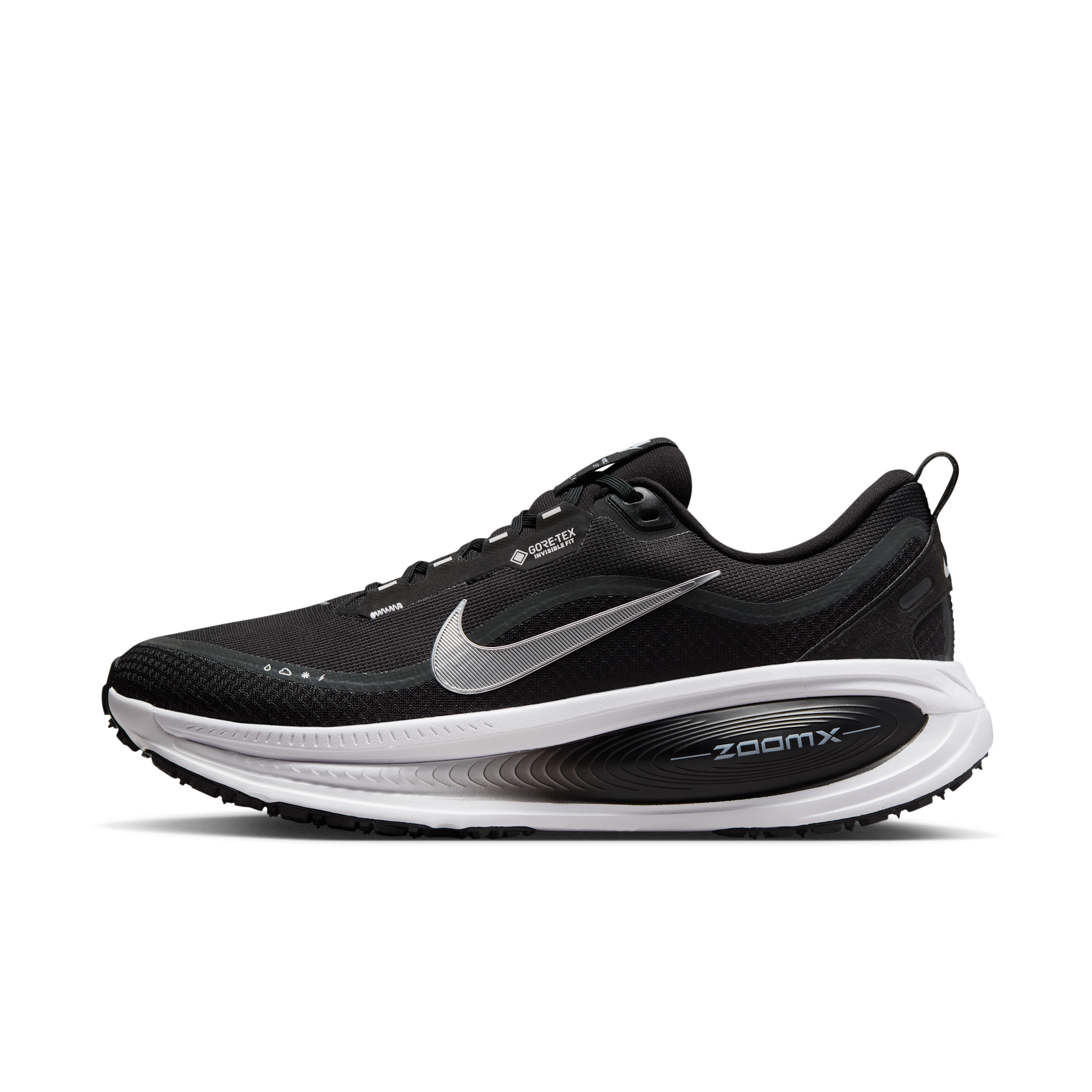 Nike Men's Vomero 18 Gore-tex Waterproof Road Running Shoes With Reflective Accents In Black