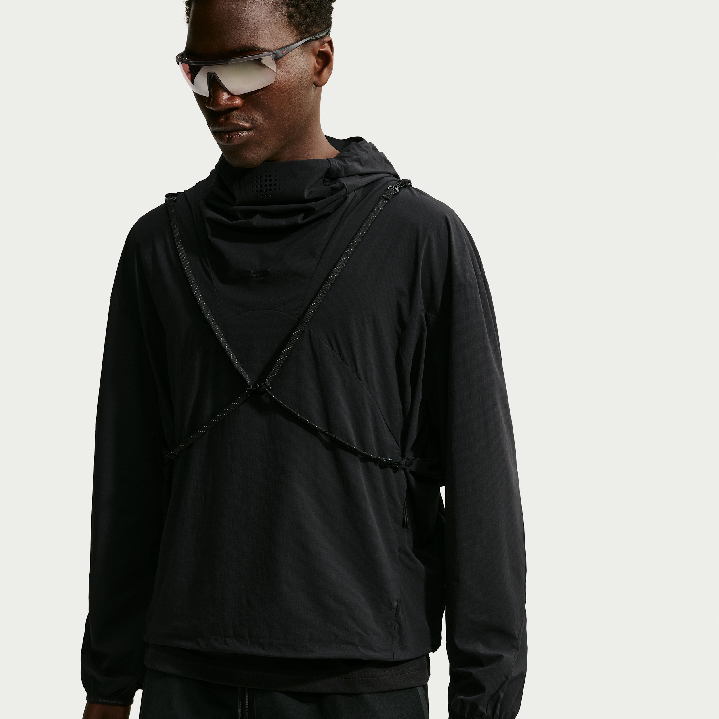 Nike Men's Tech Helios Dri-FIT Convertible Pullover Top in Black | IF1270-043