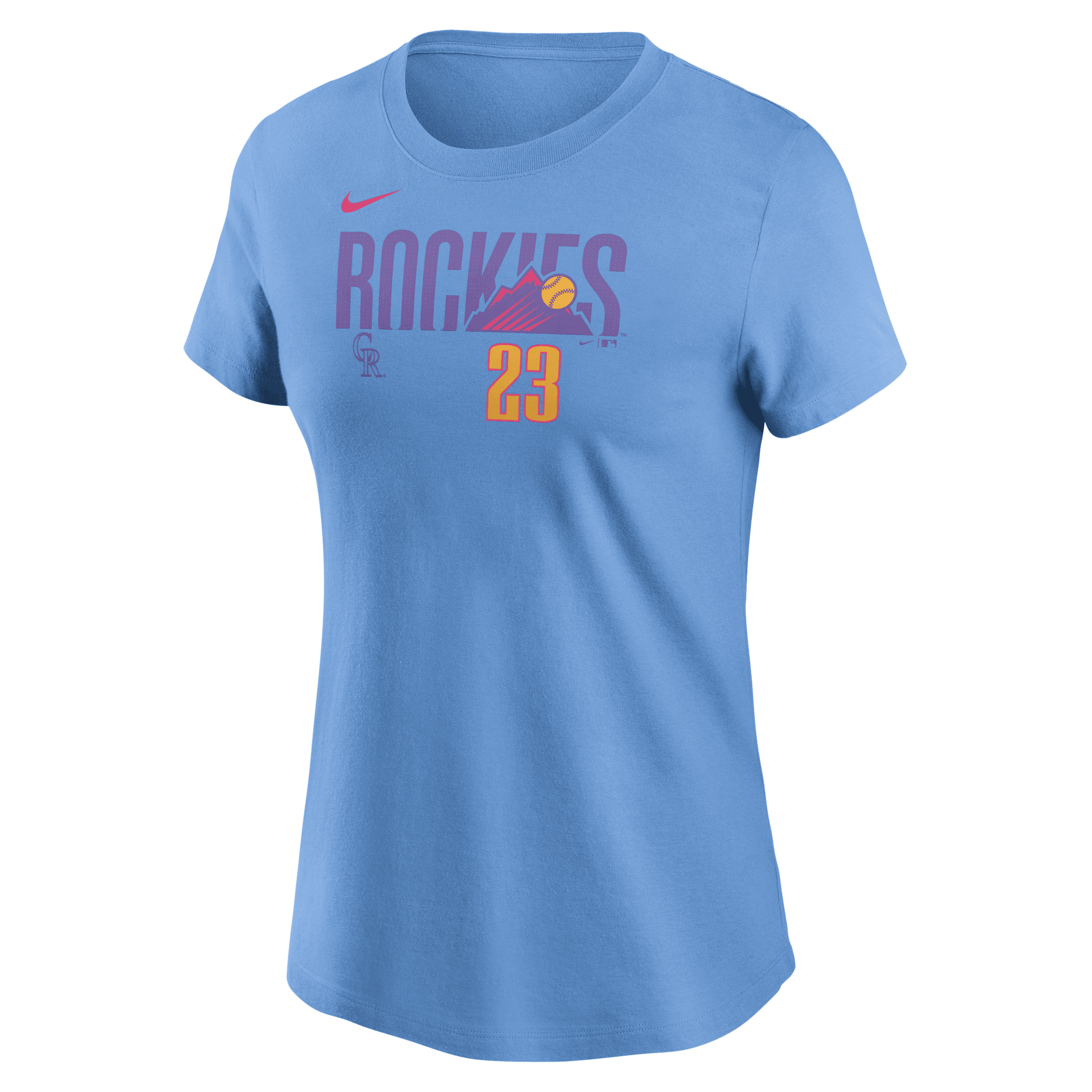 Nike Kris Bryant Colorado Rockies City Connect Fuse Women's Mlb T-shirt In Purple