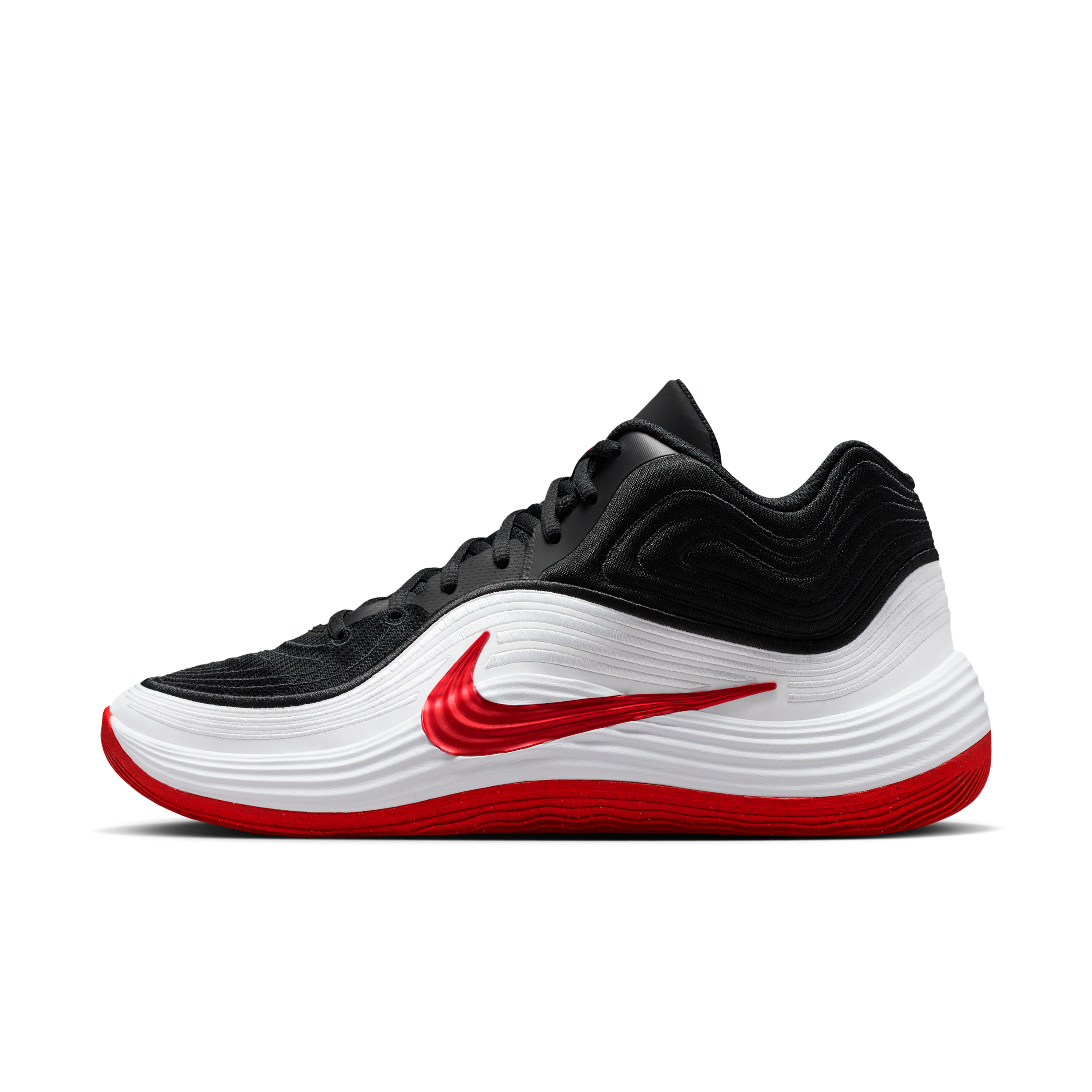 Nike Precision 8 Mid Basketball Shoes, Men's, M8.5/W10, Black/Red/White
