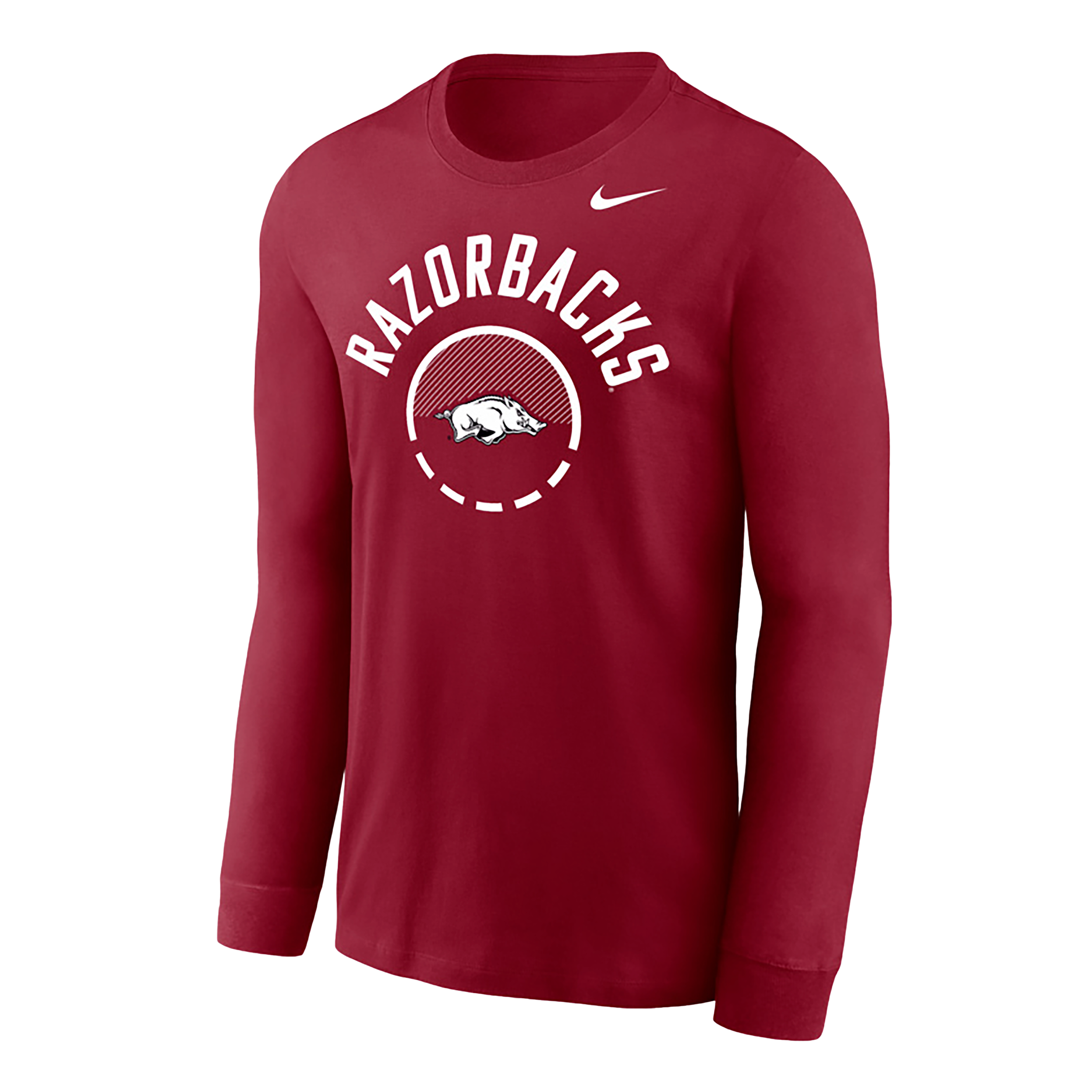 Arkansas Basketball Shoot Around Legend Nike Men's Dri-FIT College Long-Sleeve T-Shirt in Red | IV8570-644