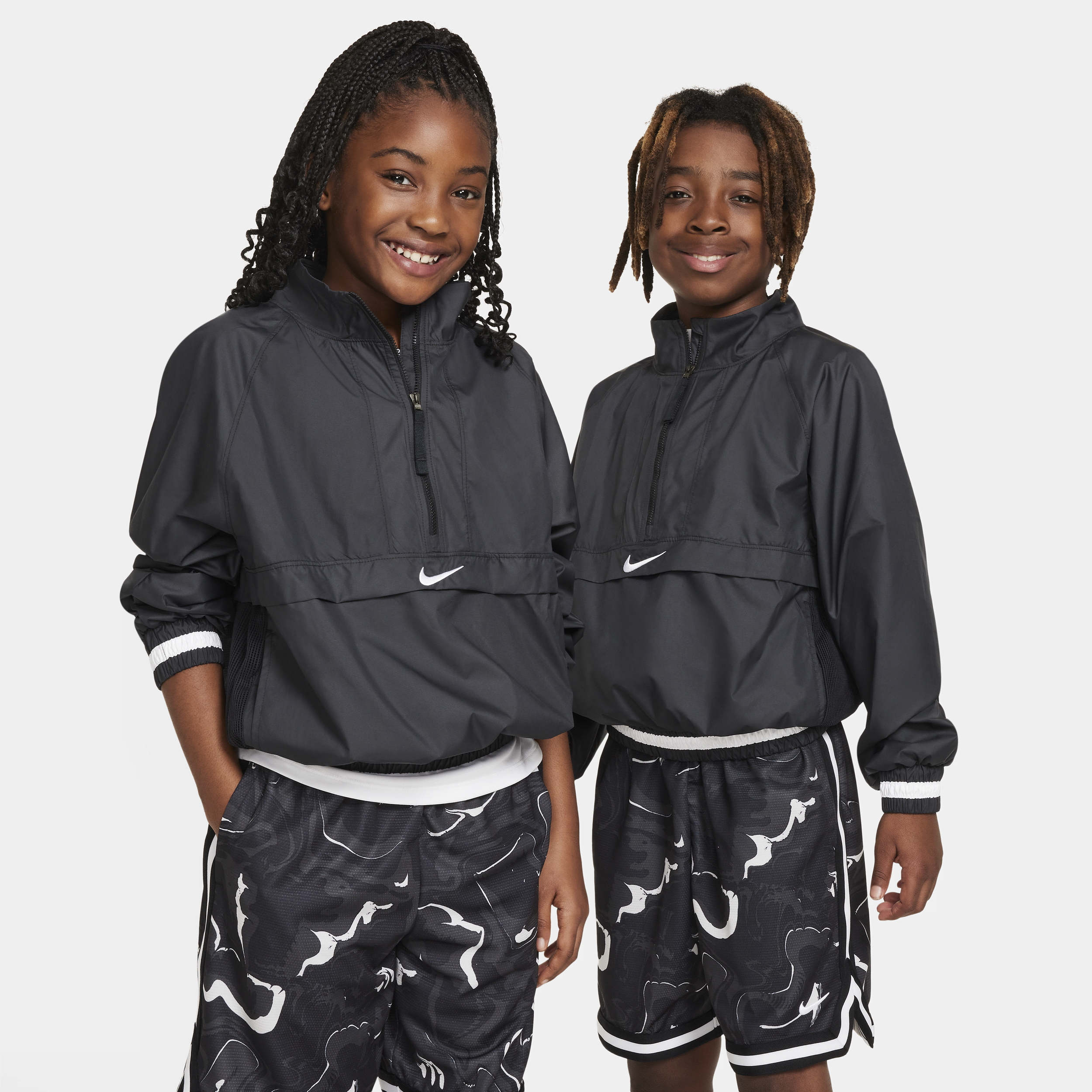 Nike Big Kids' (boys') Repel Long-sleeve 1/2-zip Jacket In Black