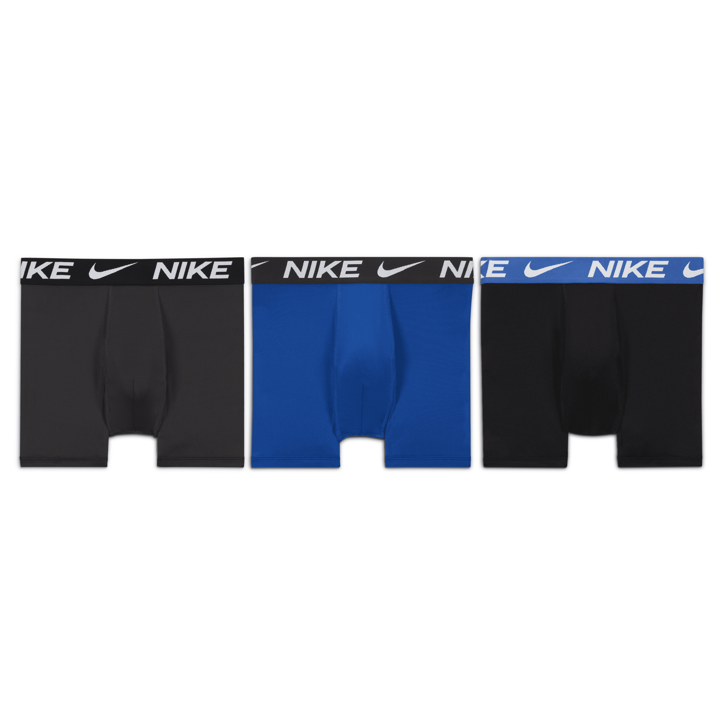 Nike Dri-fit Essentials Big Kids' Boxer Briefs (3-pack) In Blue