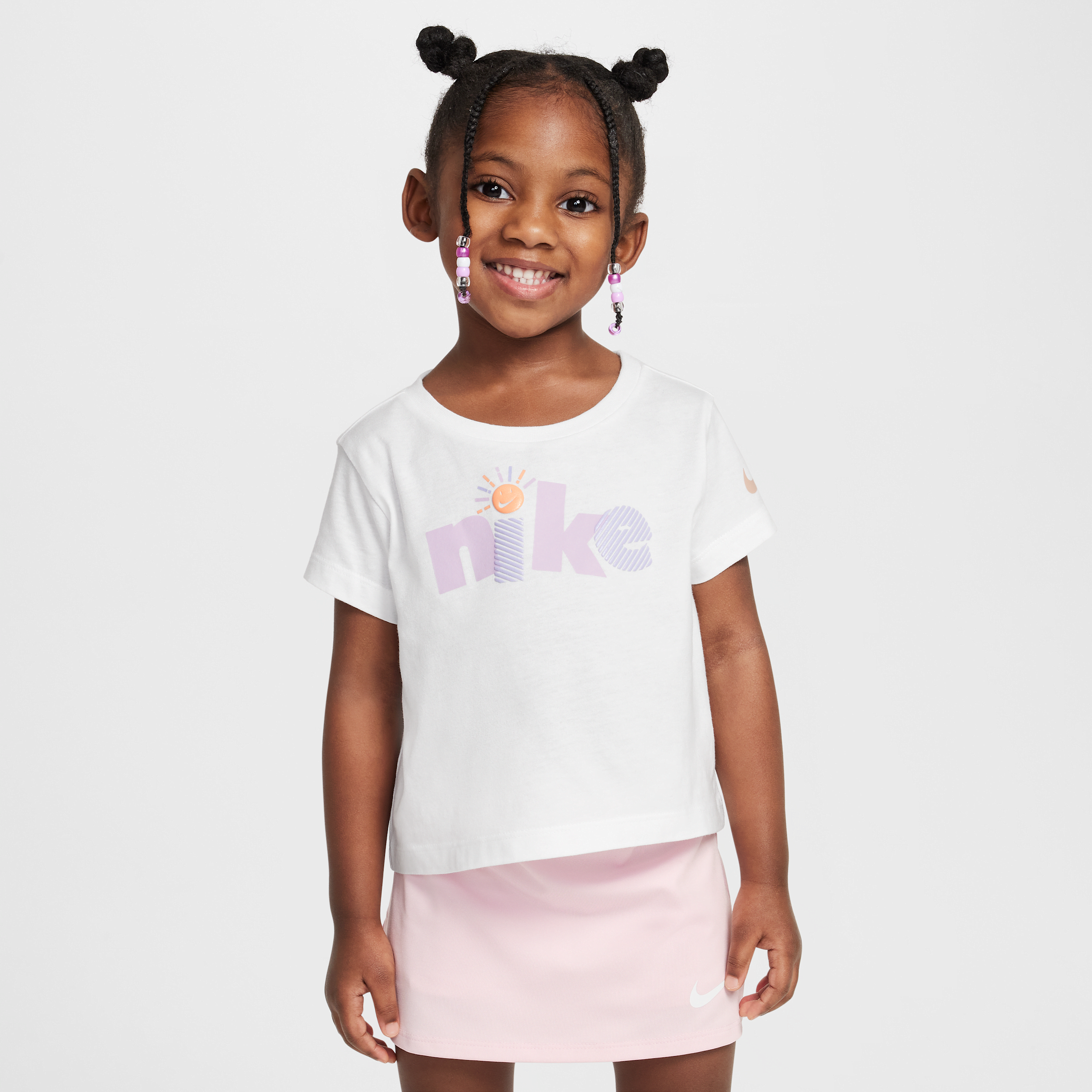 Nike Sunny Swoosh Toddler Graphic T-shirt In White