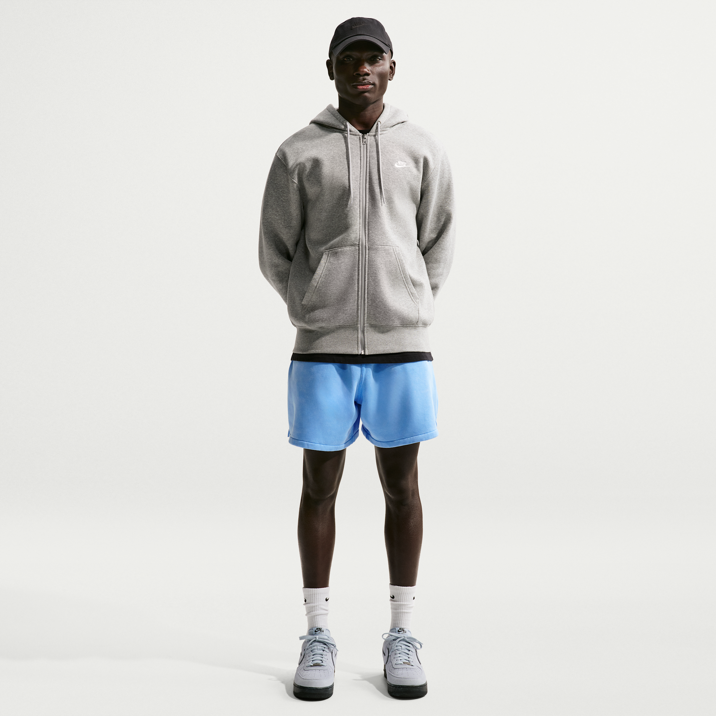 Nike Men's Club Fleece Shorts in Blue | IQ5903-412
