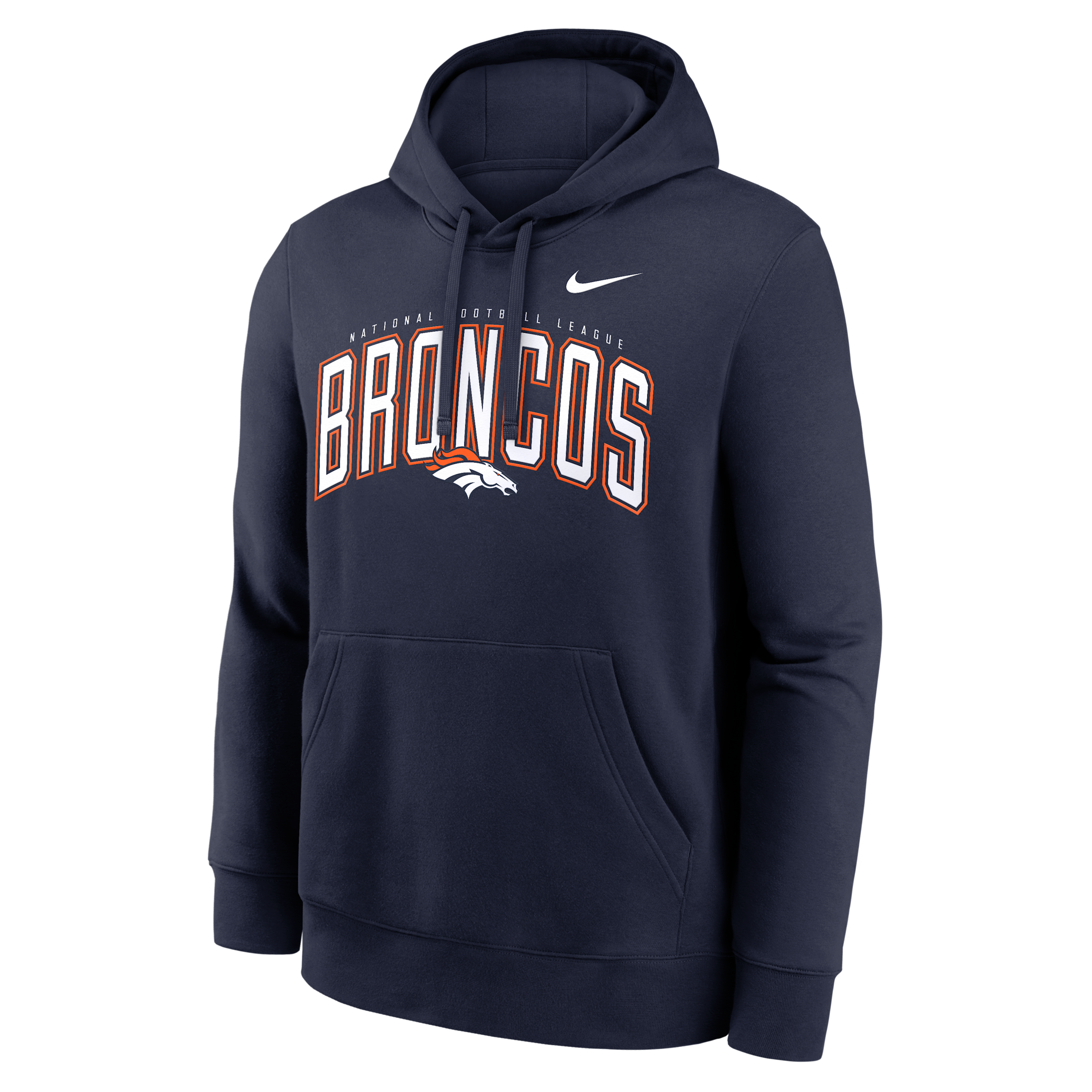 Nike Men's Navy Denver Broncos Expect Victory Club Fleece Pullover Hoodie - Navy