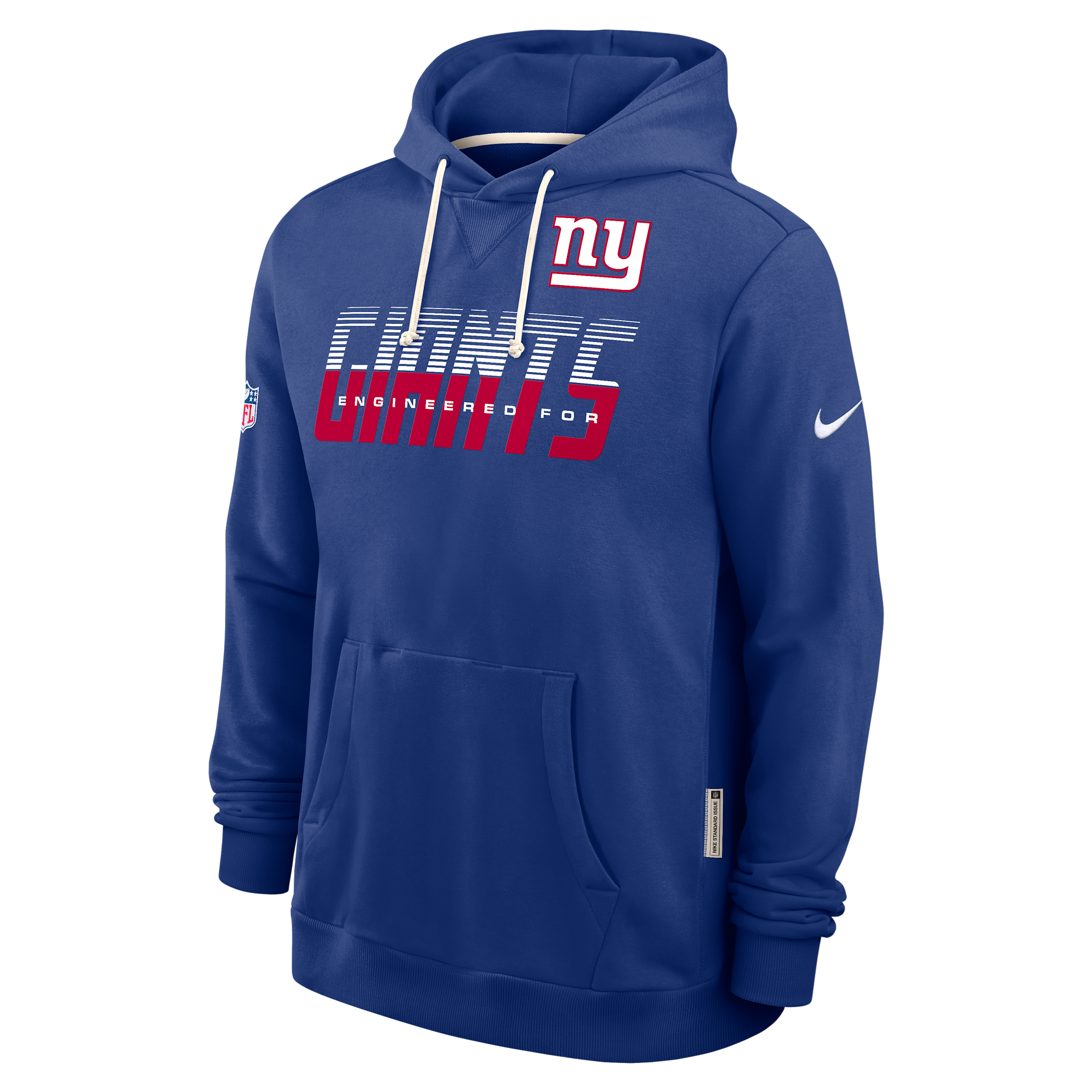 New York Giants Sideline Standard Issue Nike Men's Dri-FIT NFL Pullover Hoodie in Blue | 03AZ4EW8I-SX8