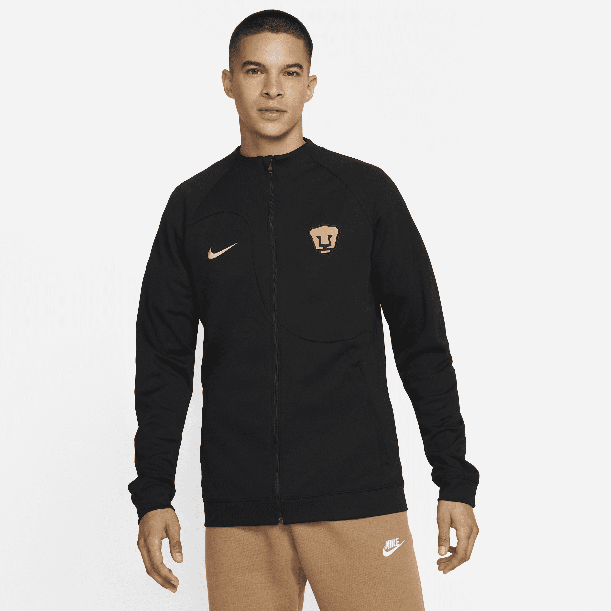 Shop Nike Pumas Academy Pro Anthem  Men's Dri-fit Soccer Full-zip Jacket In Black
