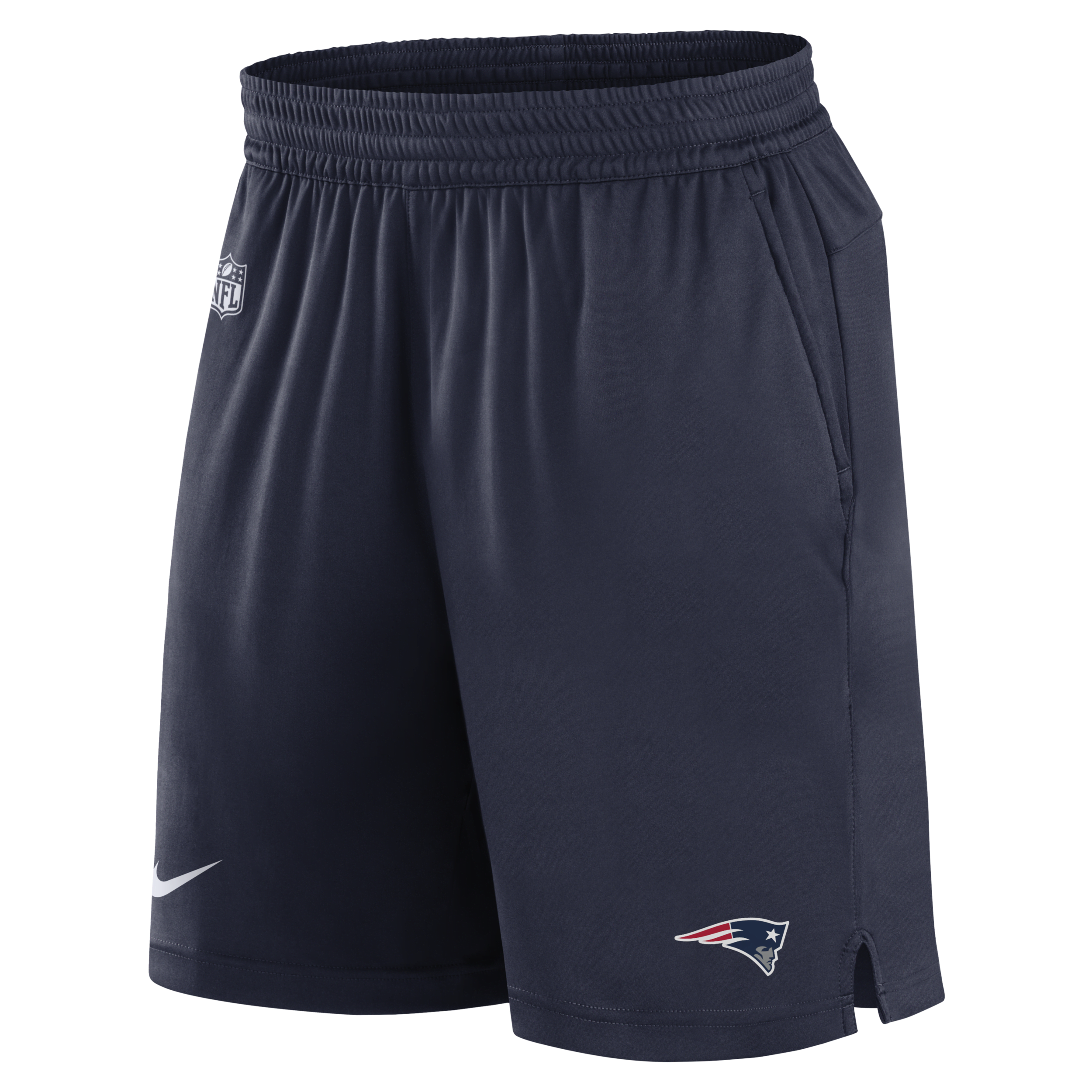 Shop Nike Men's Dri-fit Sideline (nfl New England Patriots) Shorts In Blue