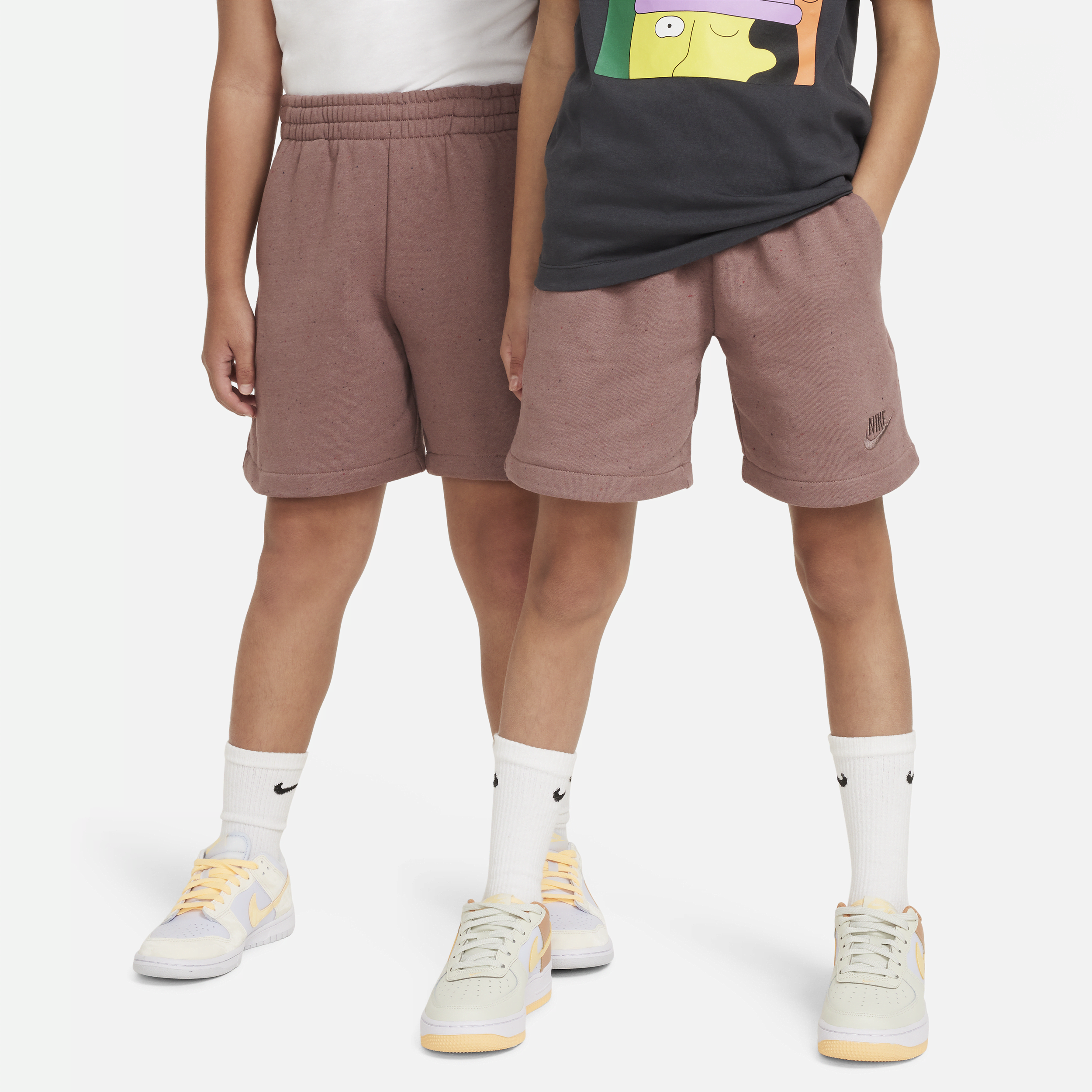 Shop Nike Sportswear Icon Fleece Easyon Big Kids' Loose Shorts In Purple