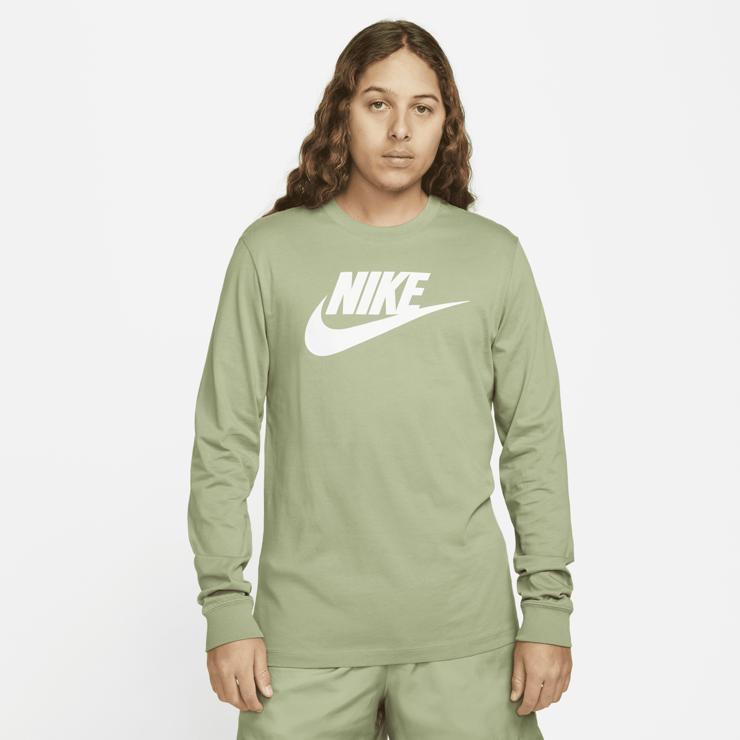 Nike Men's  Sportswear Long-sleeve T-shirt In Green