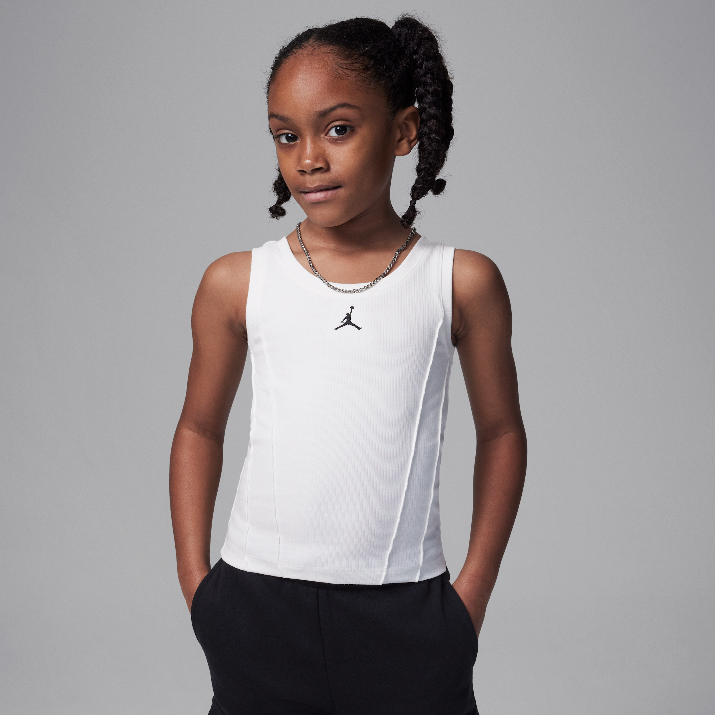Shop Jordan Training Camp Little Kids' Pintuck Tank Top In Brown