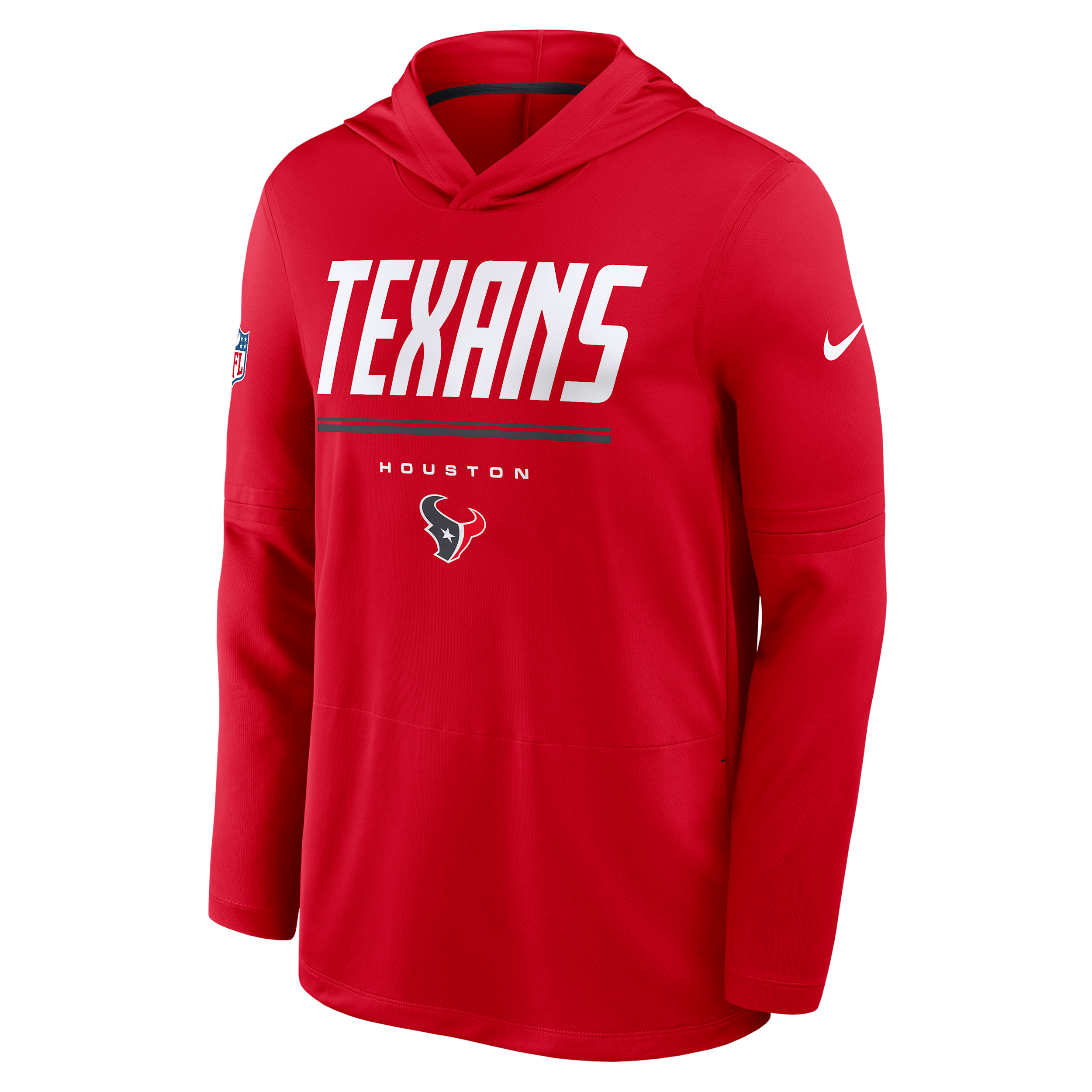 Houston Texans Sideline Nike Men's Dri-FIT NFL Long-Sleeve Hooded Top in Red | 03B90BAK9H-TG4