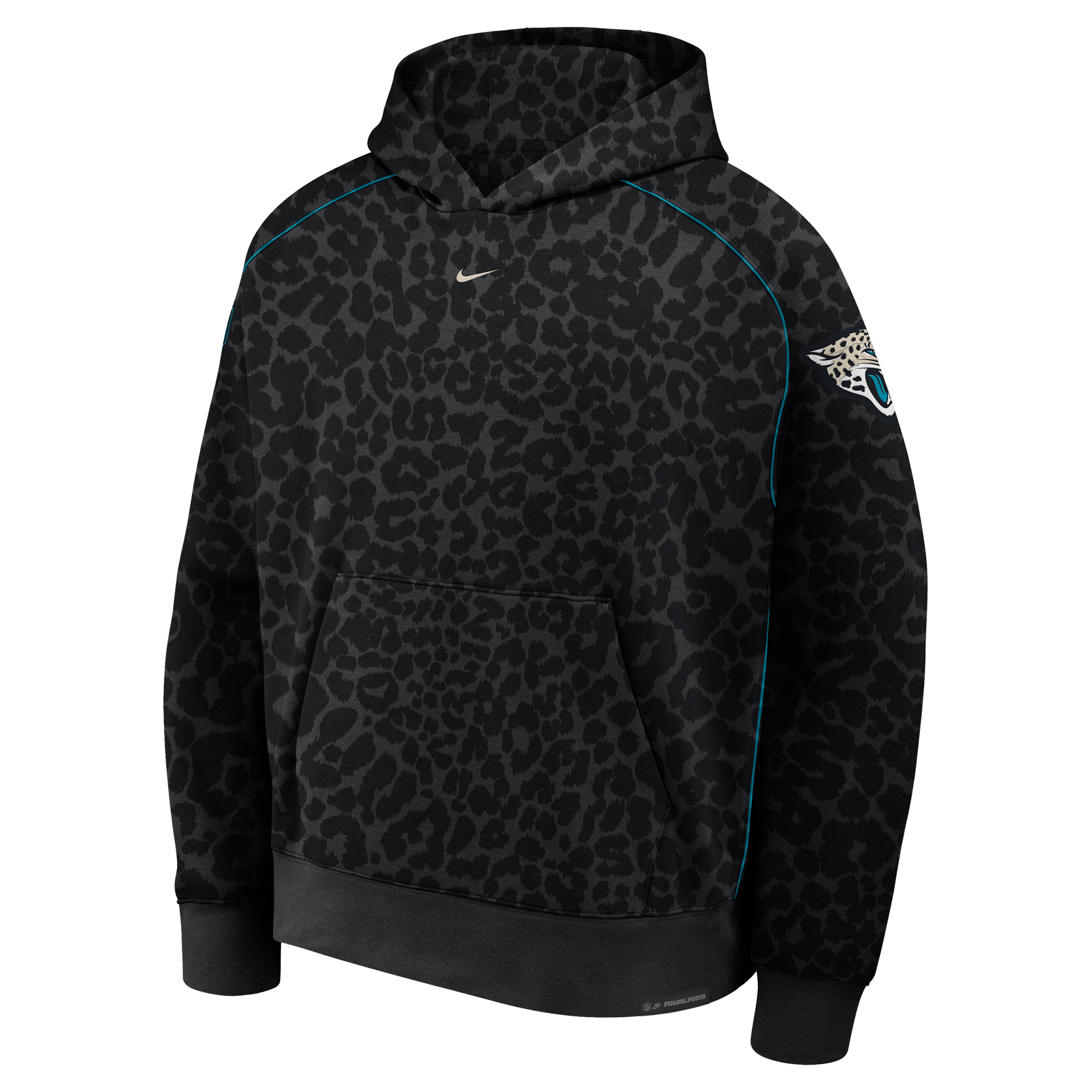 Nike Men's Black/ Teal Jacksonville Jaguars 2026 Rivalries Collection Air Pullover Hoodie - Black, Teal