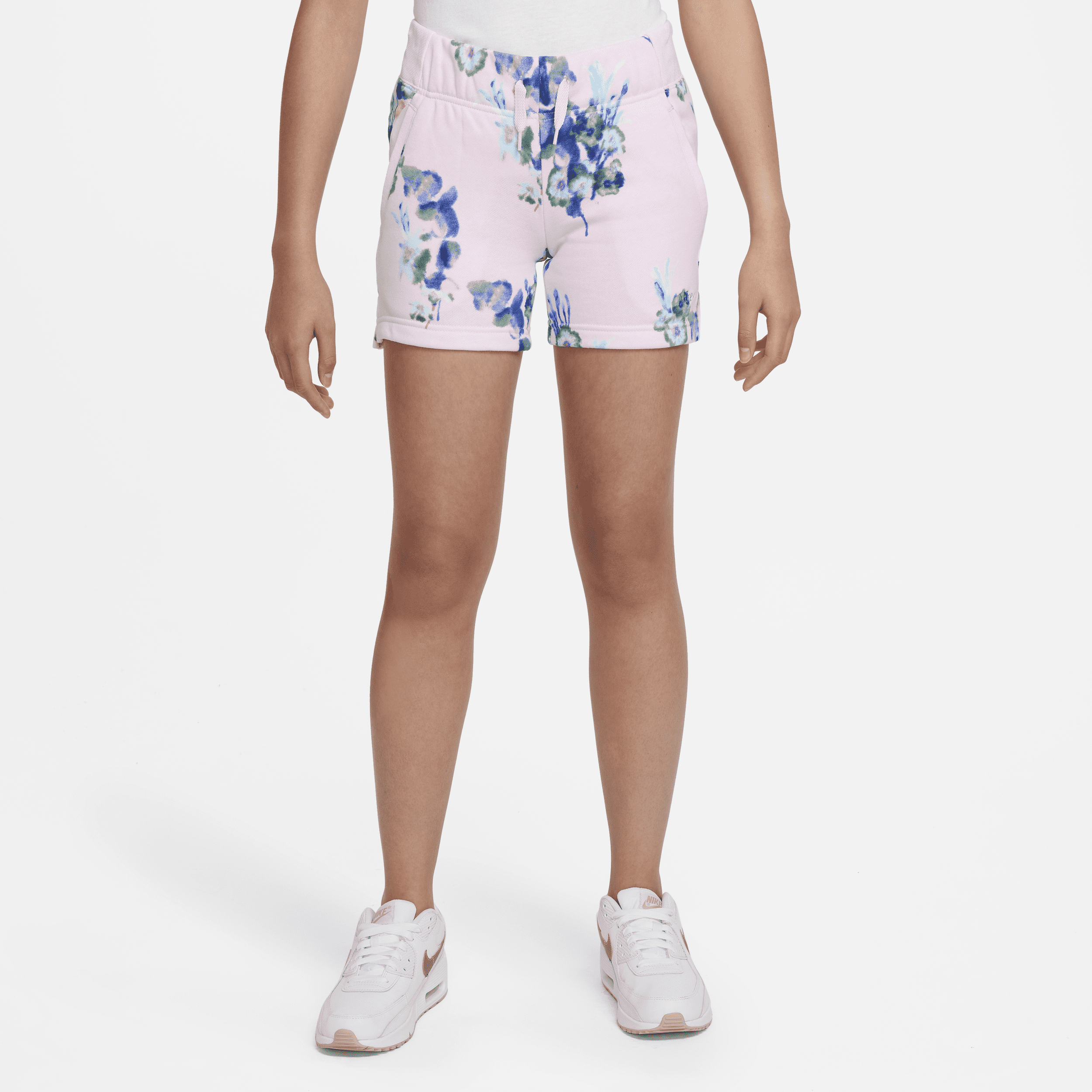 nike french terry shorts pink