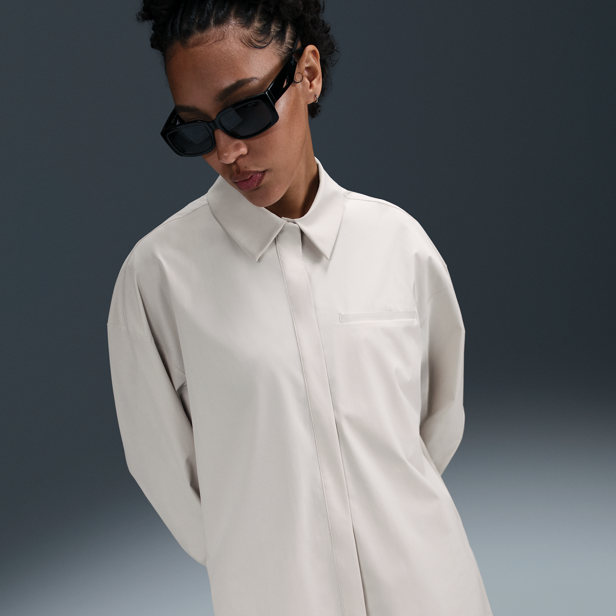 Nike Women's 24.7 Perfectstretch Dri-fit Oversized Long-sleeve Shirt
