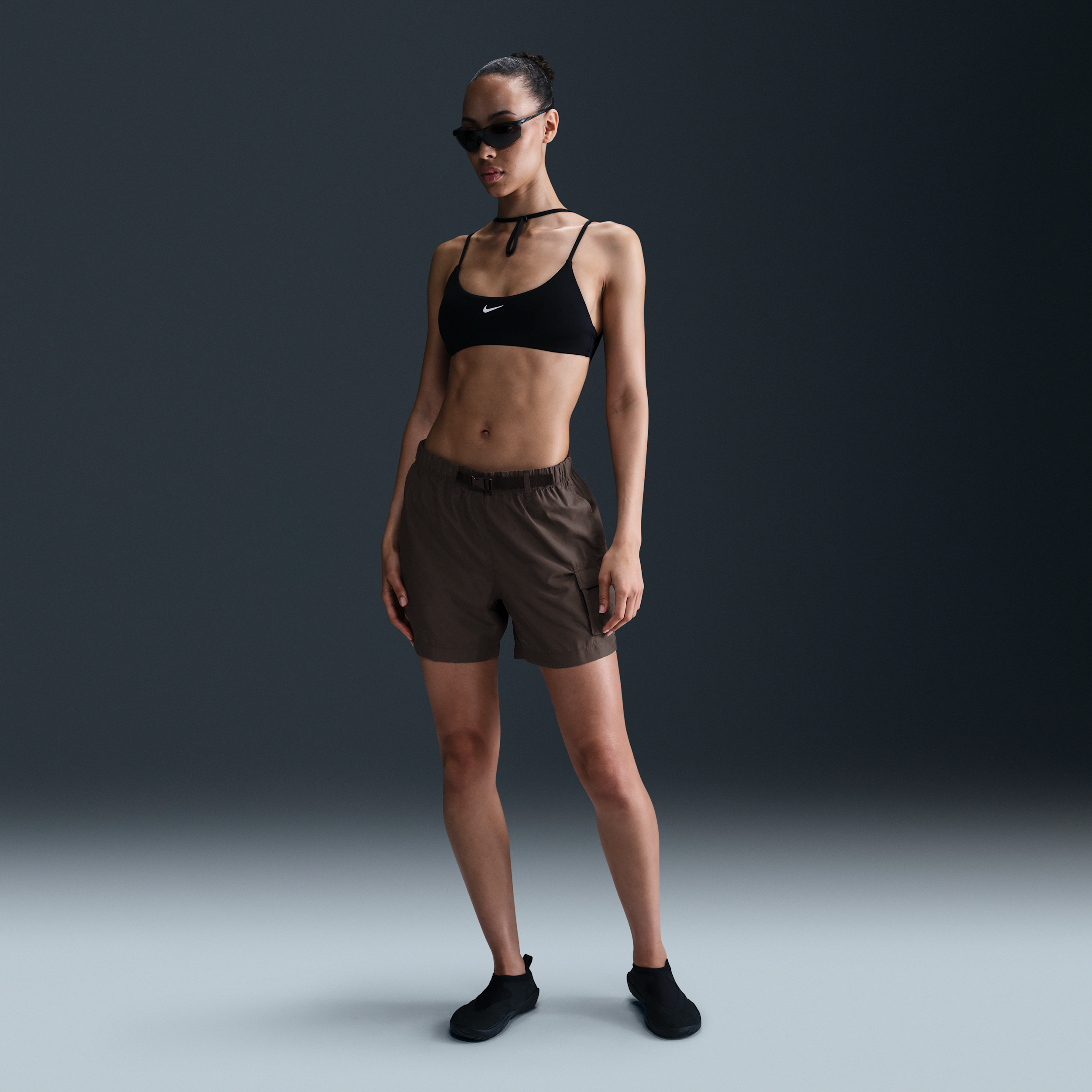 Nike Women's Swim Voyage Cover-up Shorts In Brown