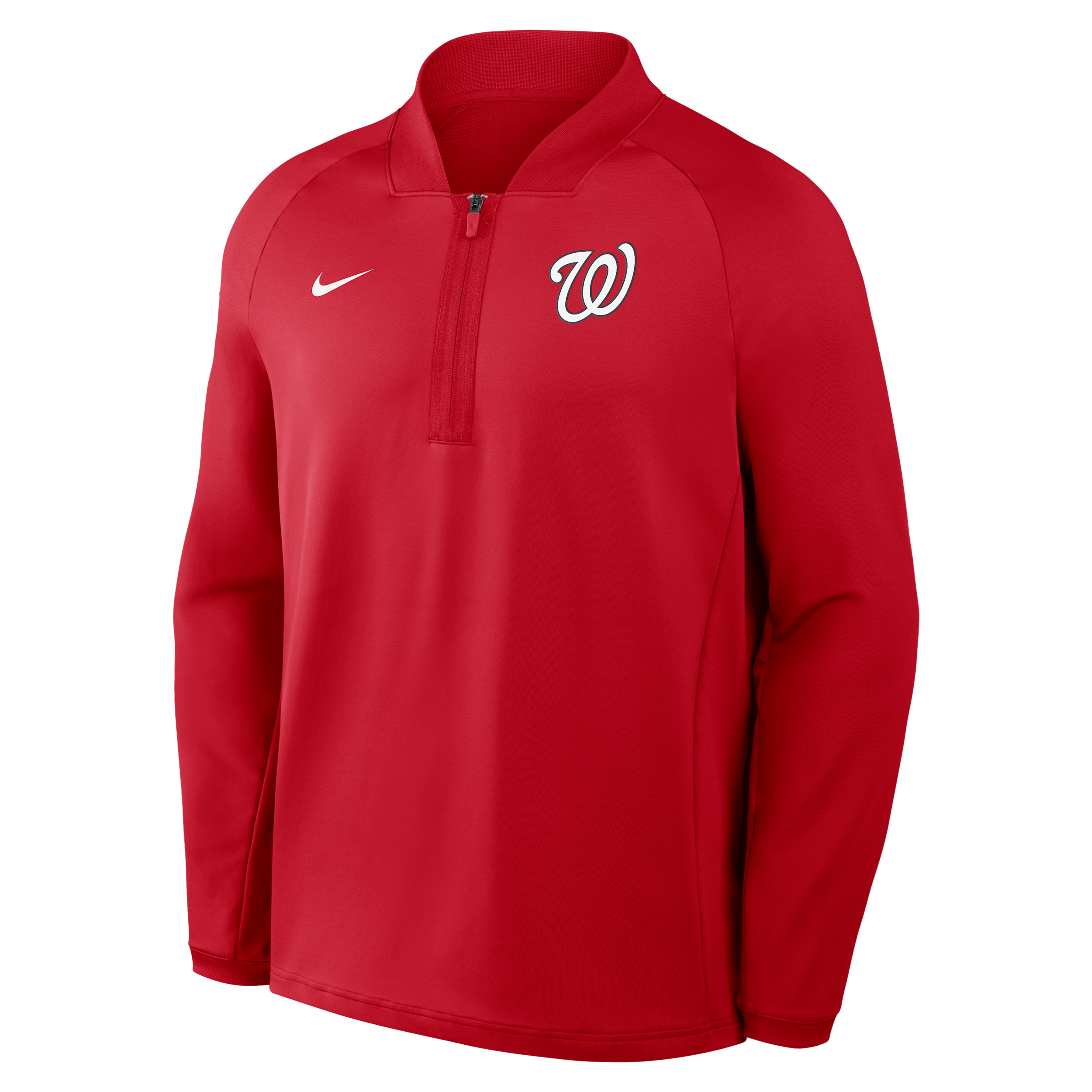 Washington Nationals Authentic Collection Nike Men's Dri-FIT MLB 1/2-Zip Long-Sleeve Top in Red | 04H962QWTL-KRR