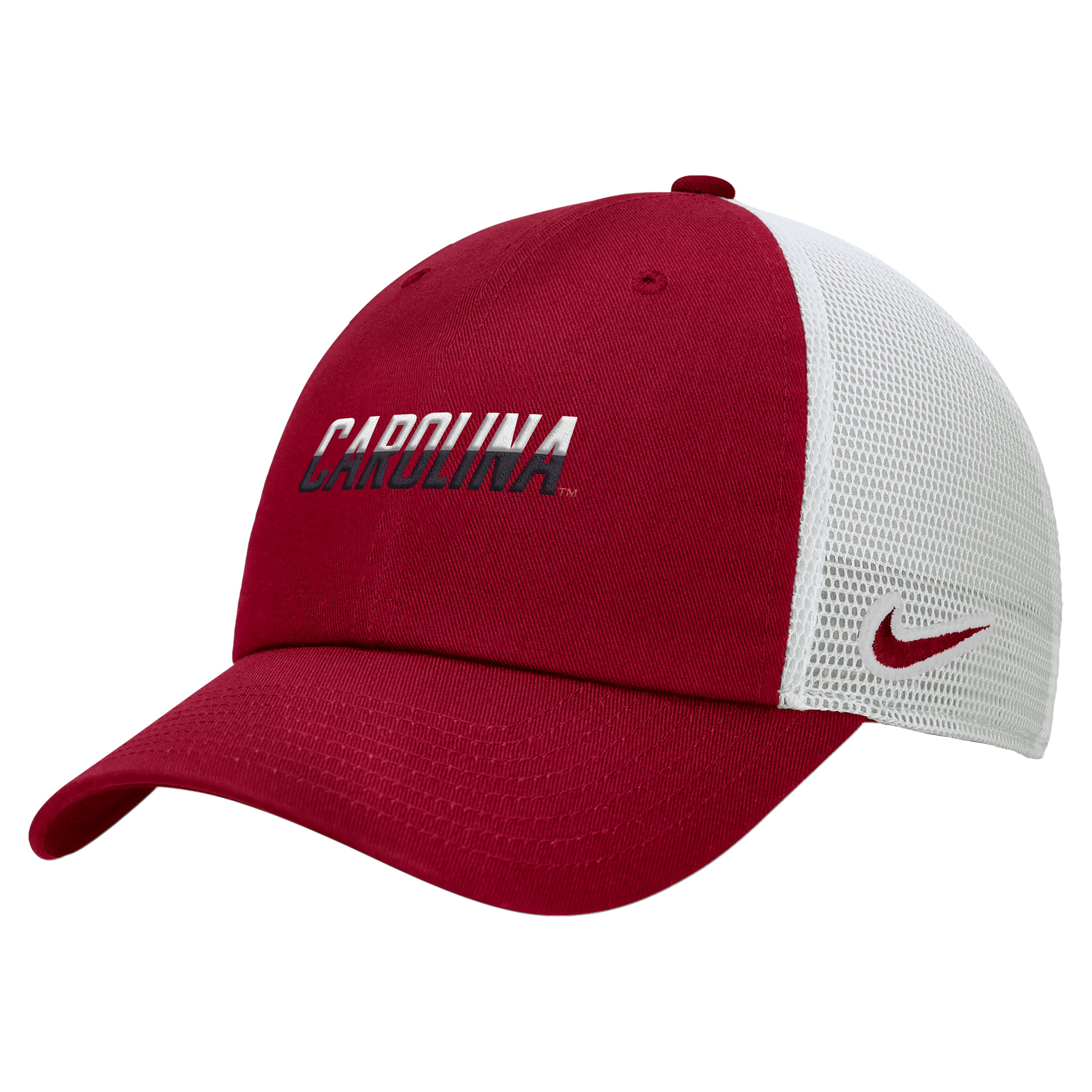 Nike Unisex College (South Carolina Gamecocks) Unstructured Trucker Cap in Red | C13775C684SCAR-CRM