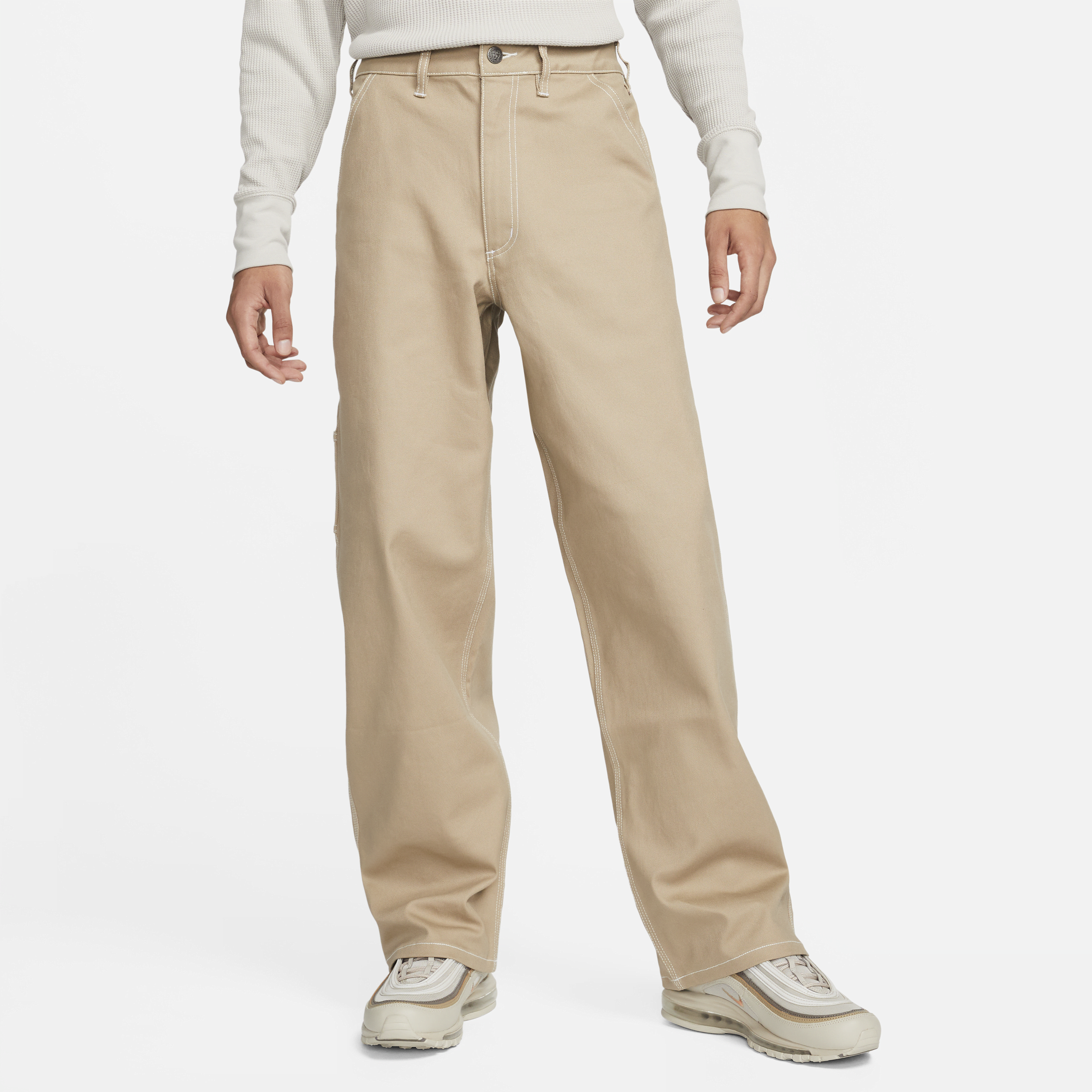 Shop Nike Men's Life Carpenter Pants In Brown