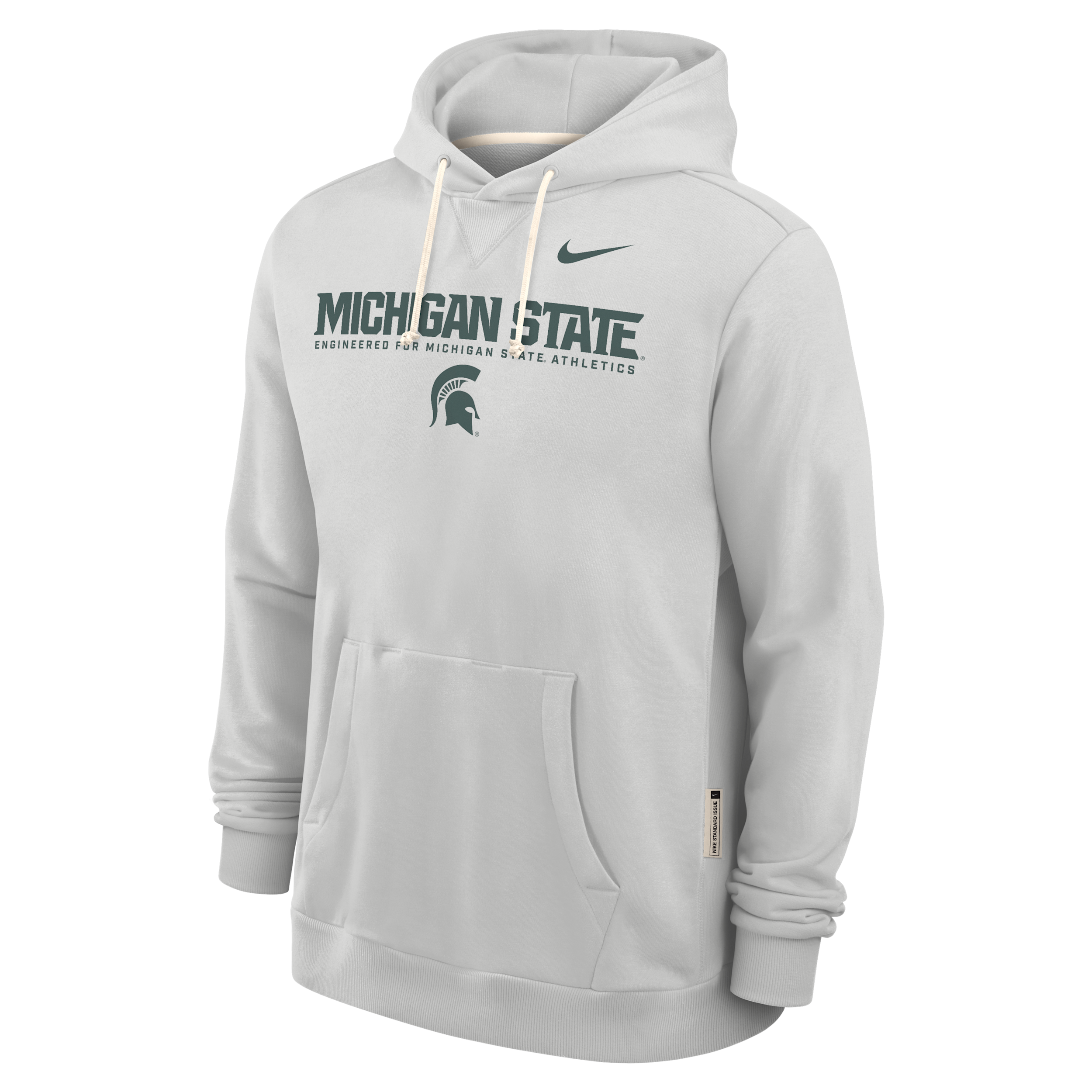 Nike Michigan State Sideline  Men's Dri-fit College Pullover Hoodie In White