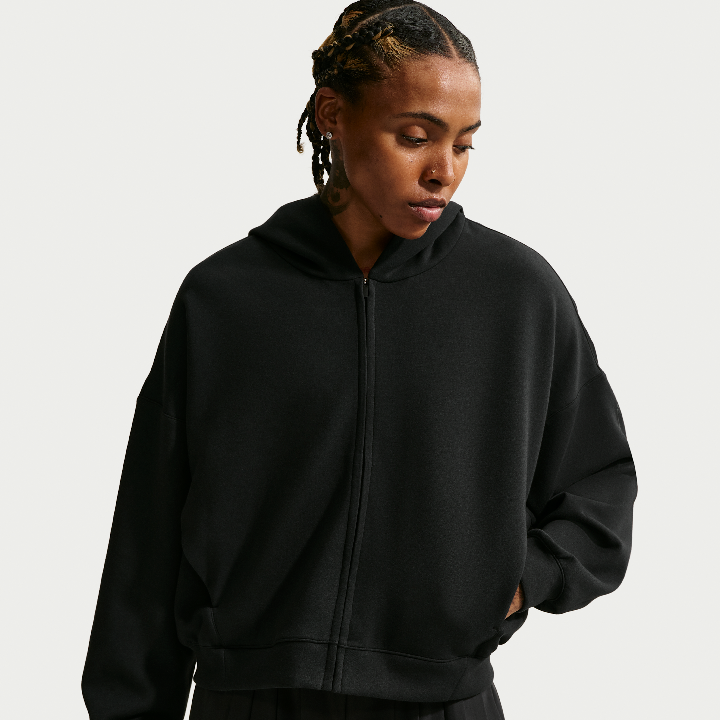 Nike Women's 24.7 ImpossiblySoft Full-Zip Hoodie in Black | IR1924-011