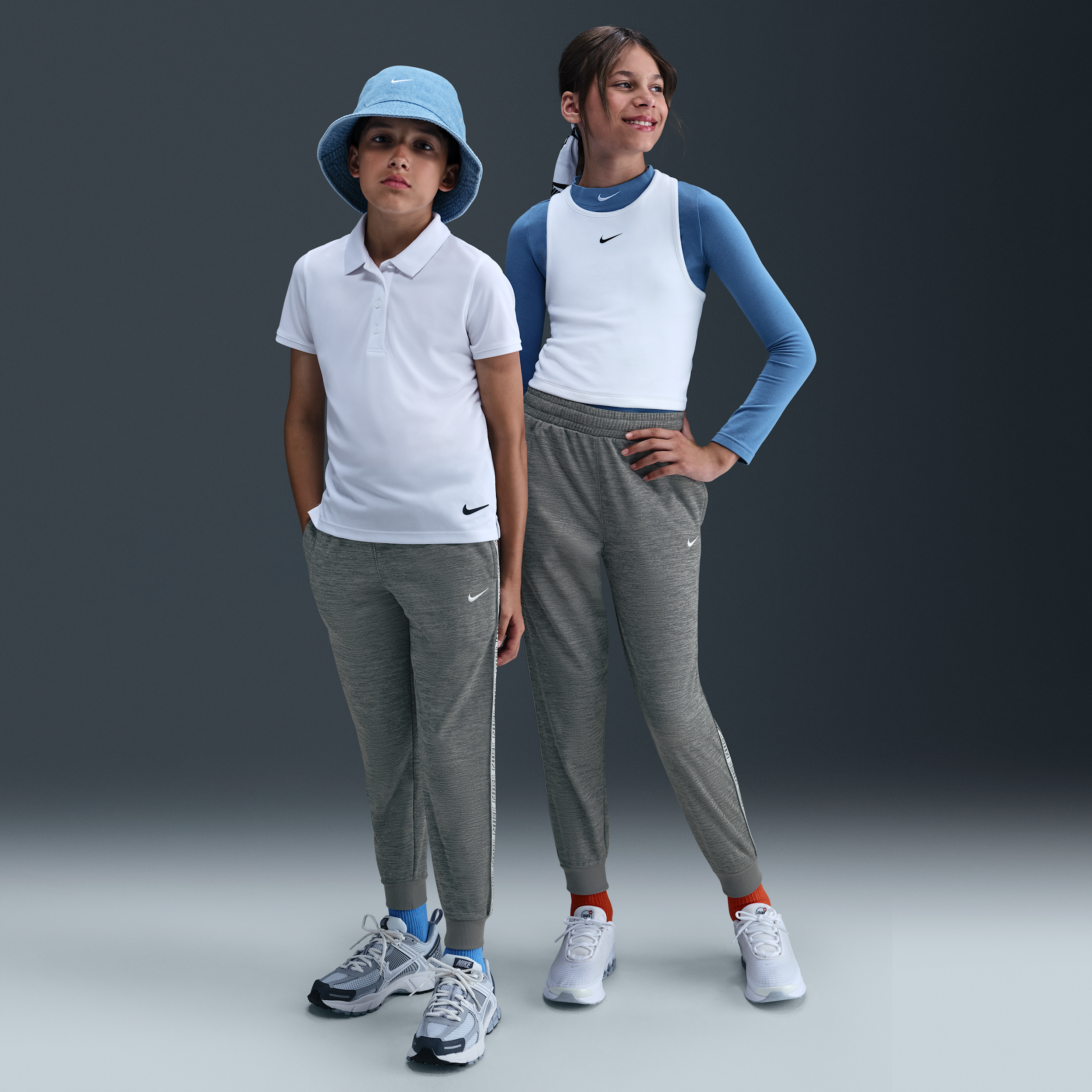 Nike Sportswear Club Big Kids' Dri-FIT Jogger Pants in Grey | HQ9322-063