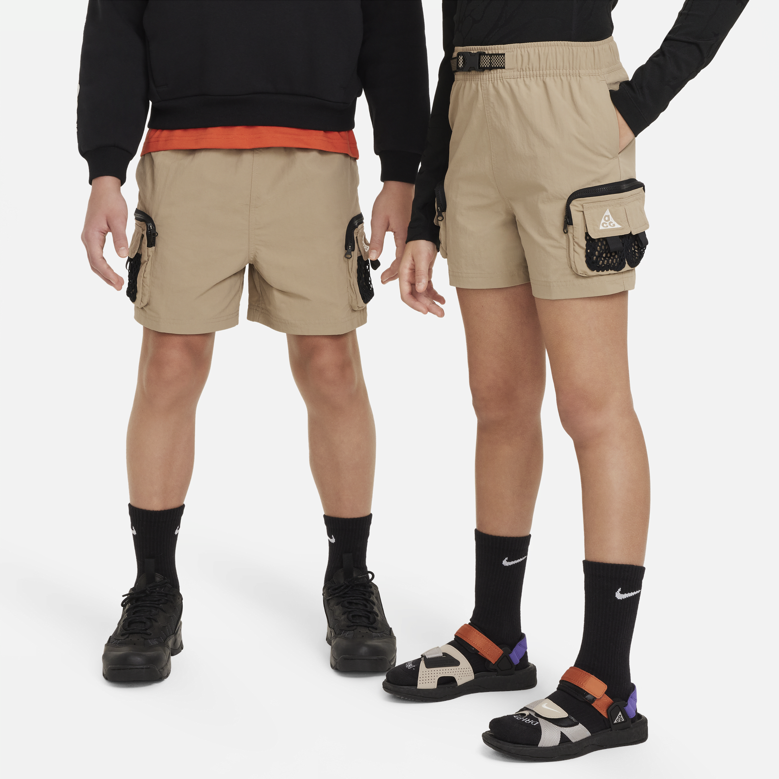 Shop Nike Acg Big Kids' Cargo Shorts In Brown