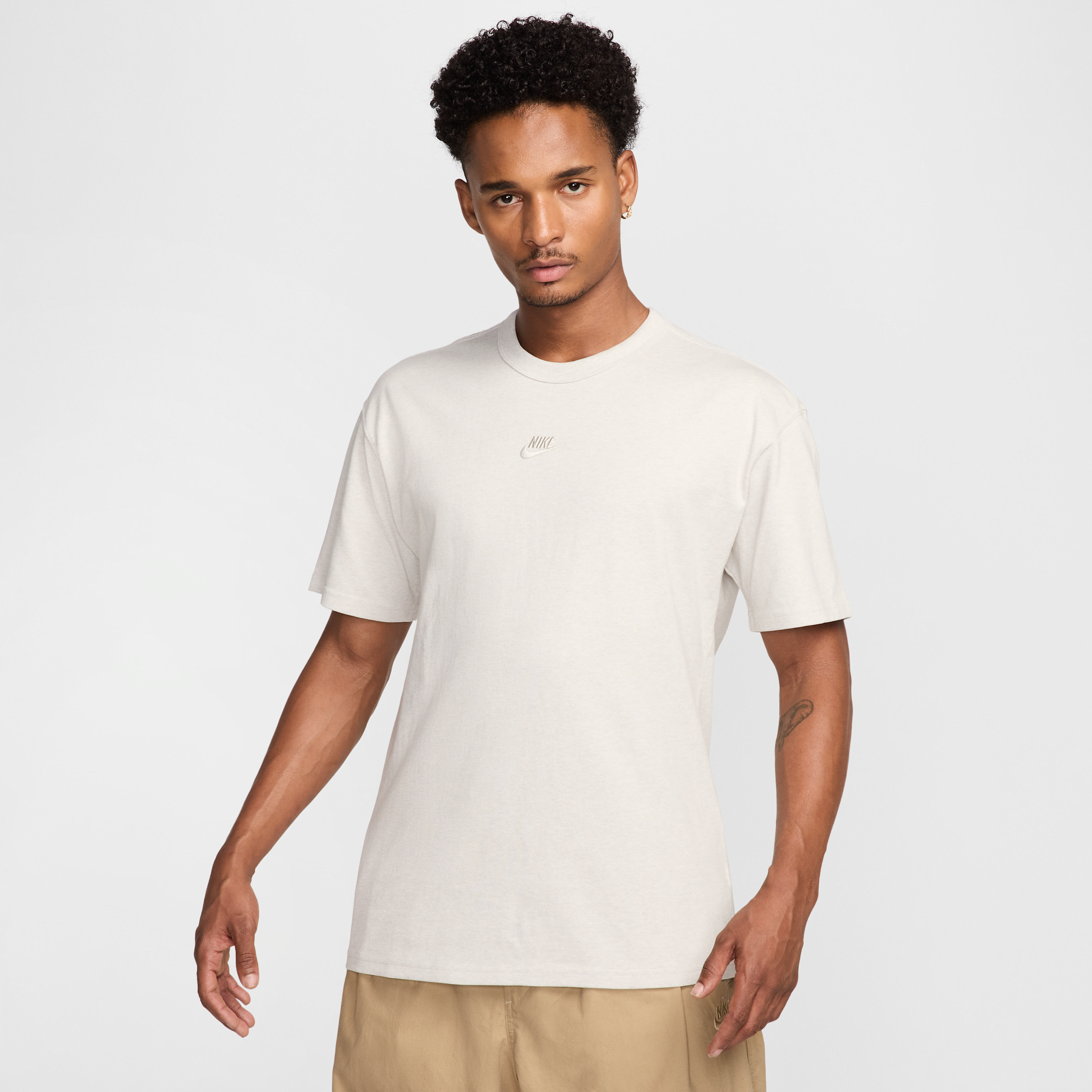 Nike Premium Essentials Oversize Cotton T-shirt In Grey