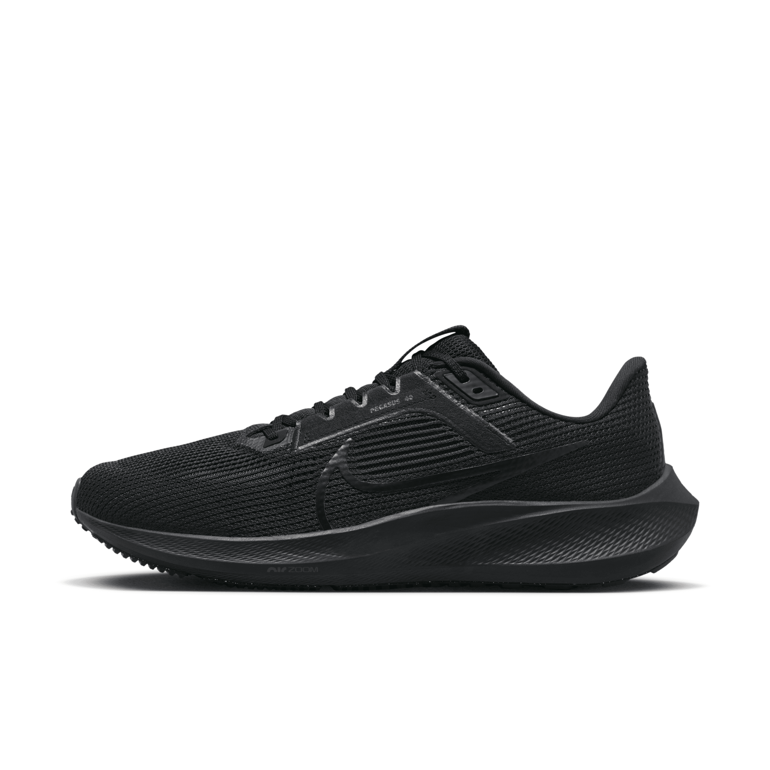 Shop Nike Men's Pegasus 40 Road Running Shoes In Black