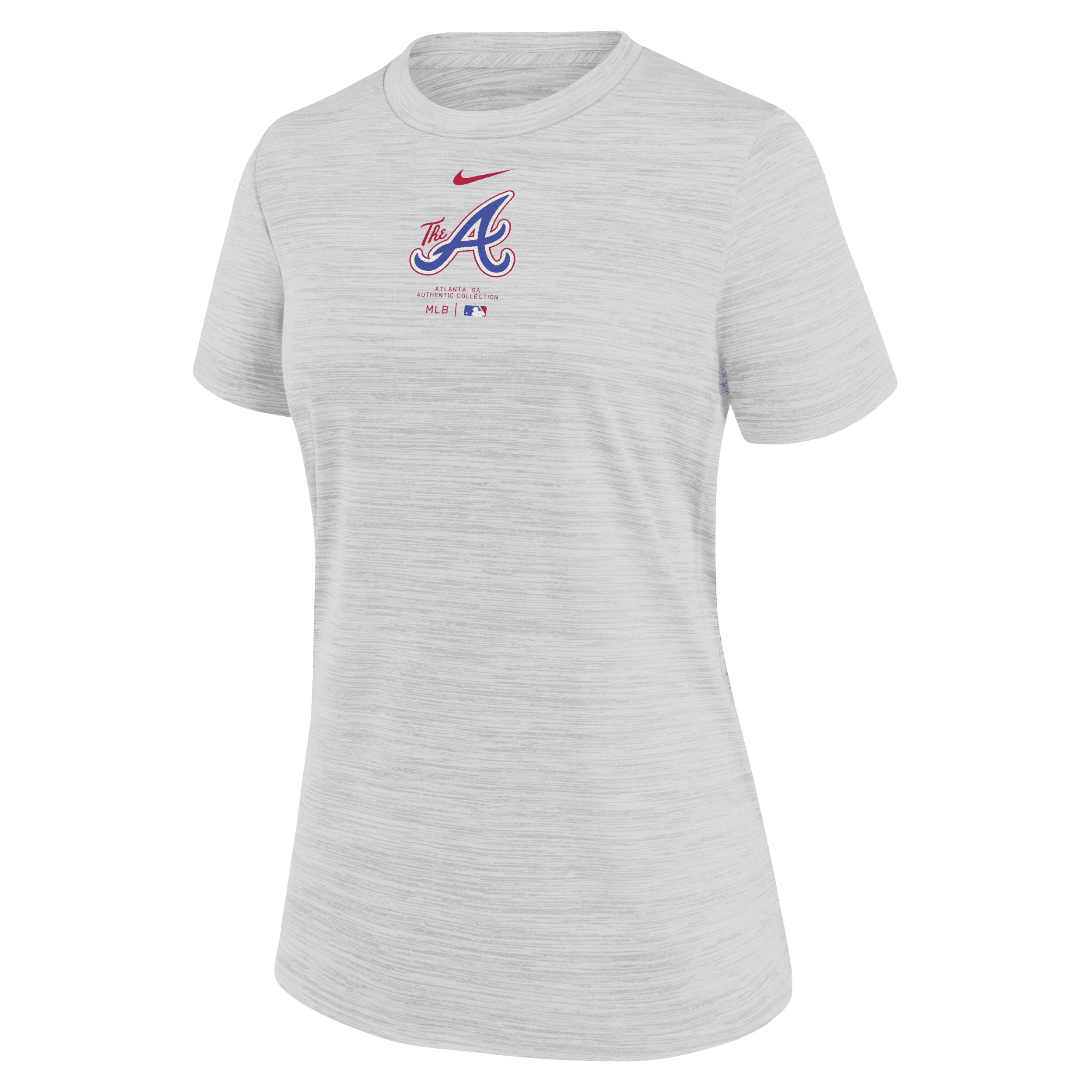 Shop Nike Atlanta Braves Authentic Collection City Connect Practice Velocity  Women's Dri-fit Mlb T-shirt In White
