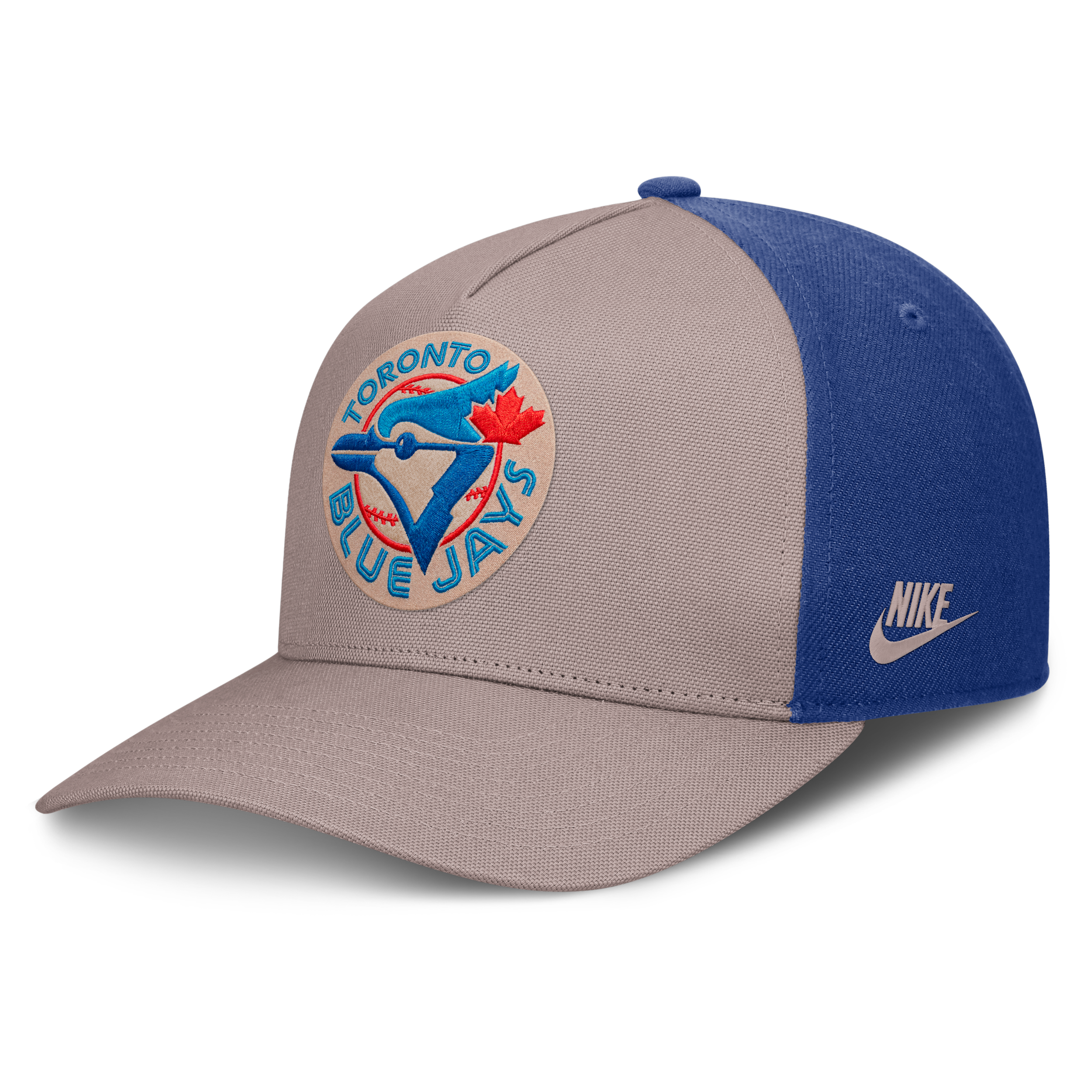 Toronto Blue Jays Cooperstown Rise Nike Men's MLB A-Frame Adjustable Hat in Brown | NB1A0KJ6TBJ-LCD