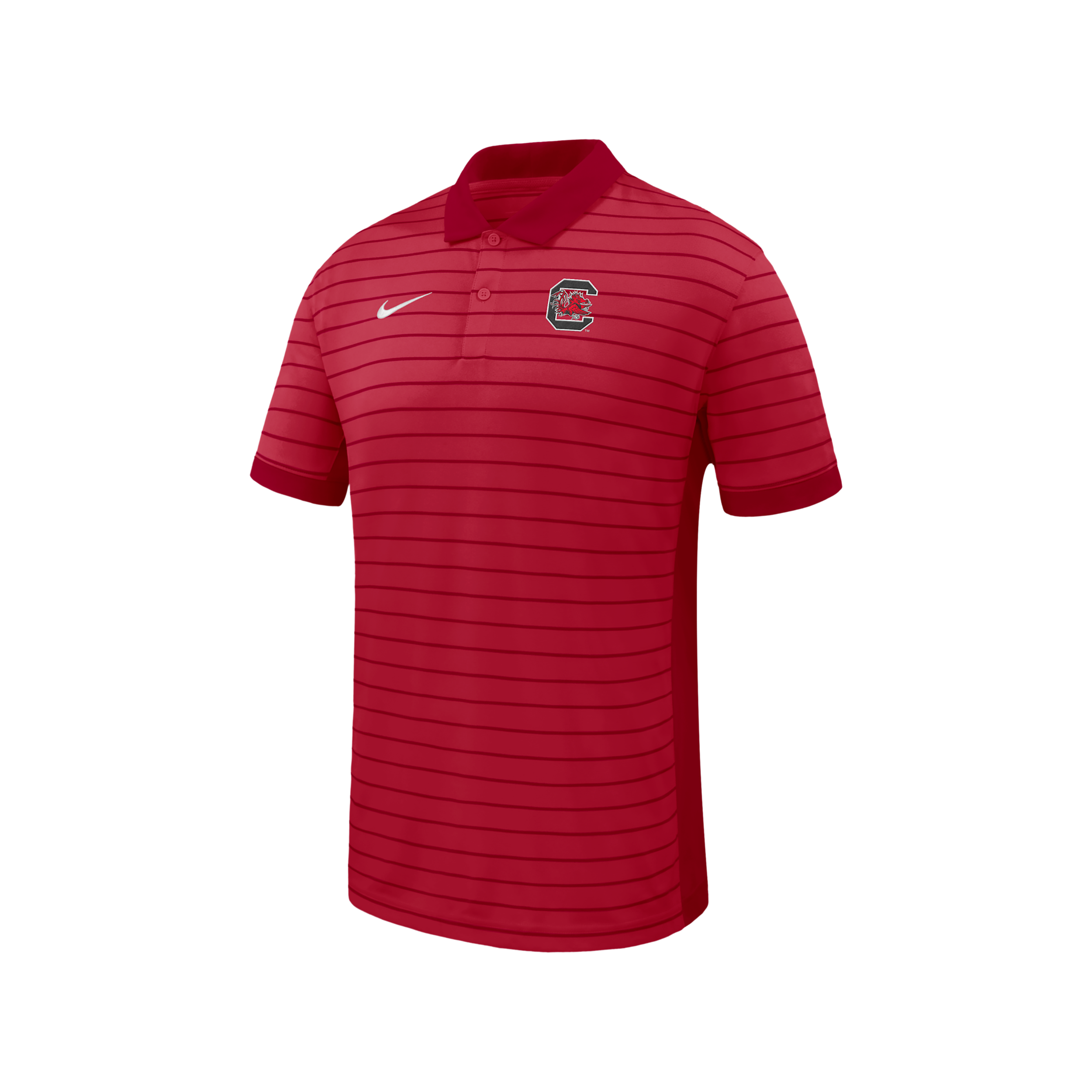 South Carolina Sideline Victory Stripe Nike Men's Dri-FIT College Polo in Red | ZM03BGE643SCAR-CRM